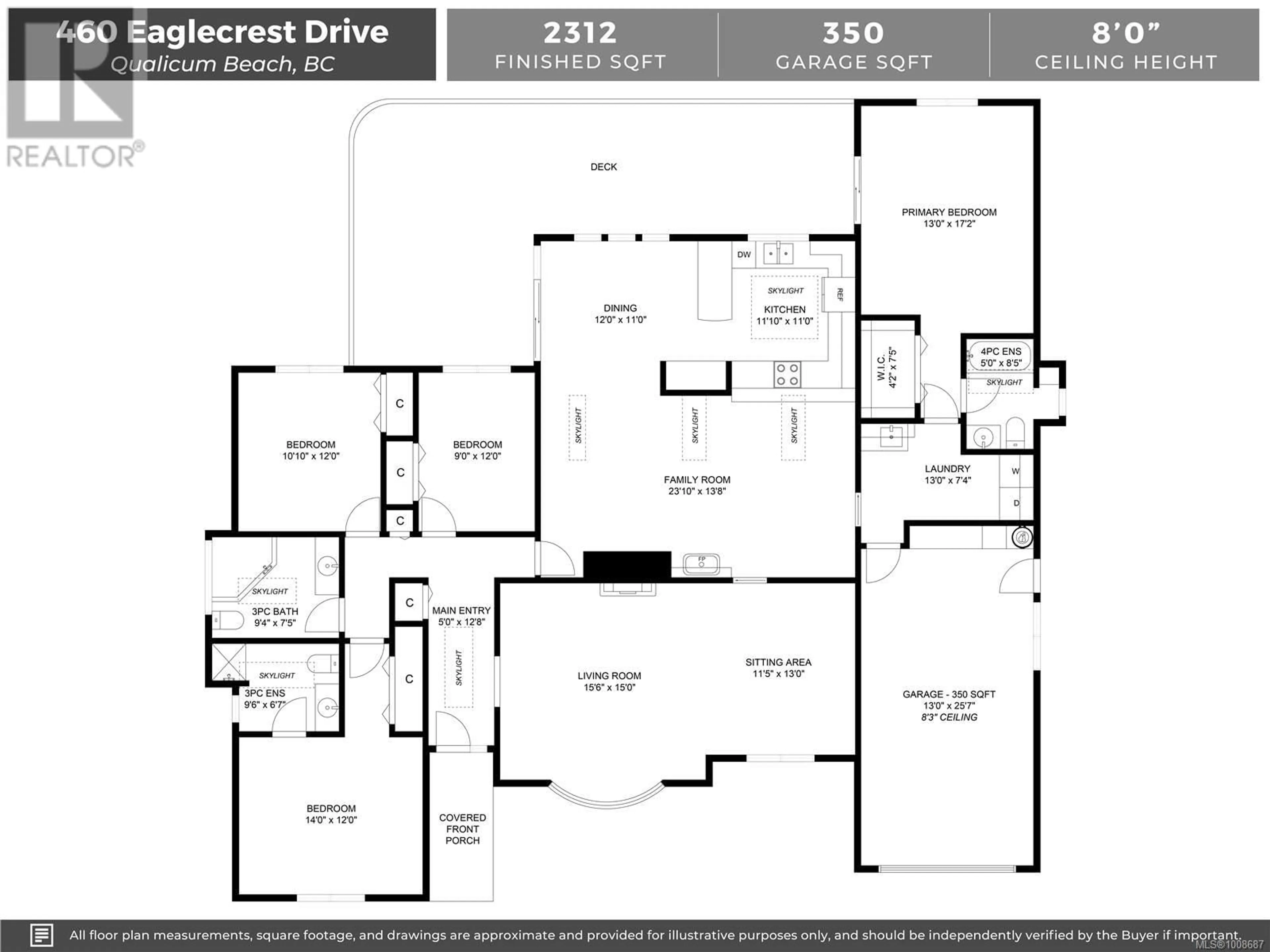 Floor plan for 460 EAGLECREST DRIVE, Qualicum Beach British Columbia V9K1E8