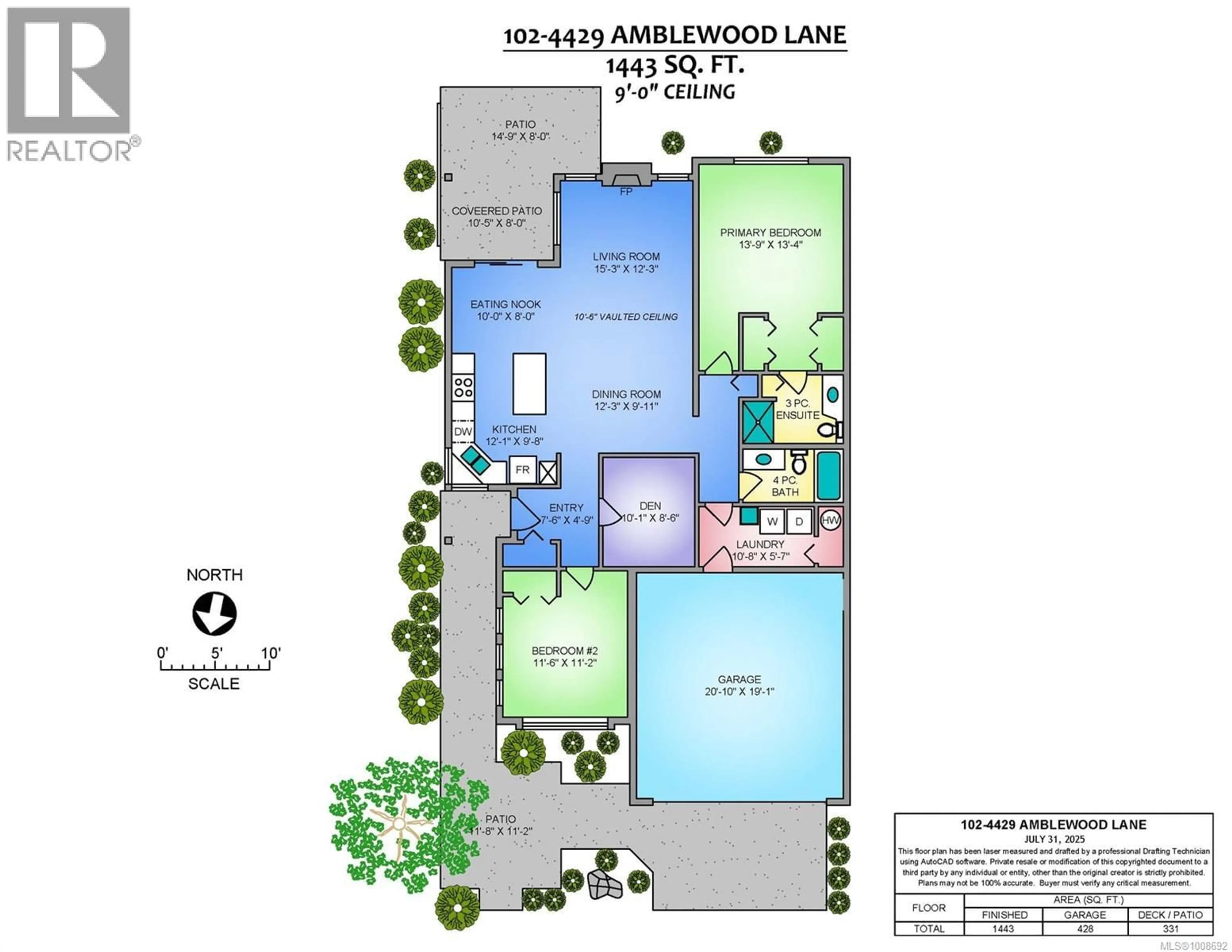 Floor plan for 102 - 4429 AMBLEWOOD LANE, Nanaimo British Columbia V9T6H5