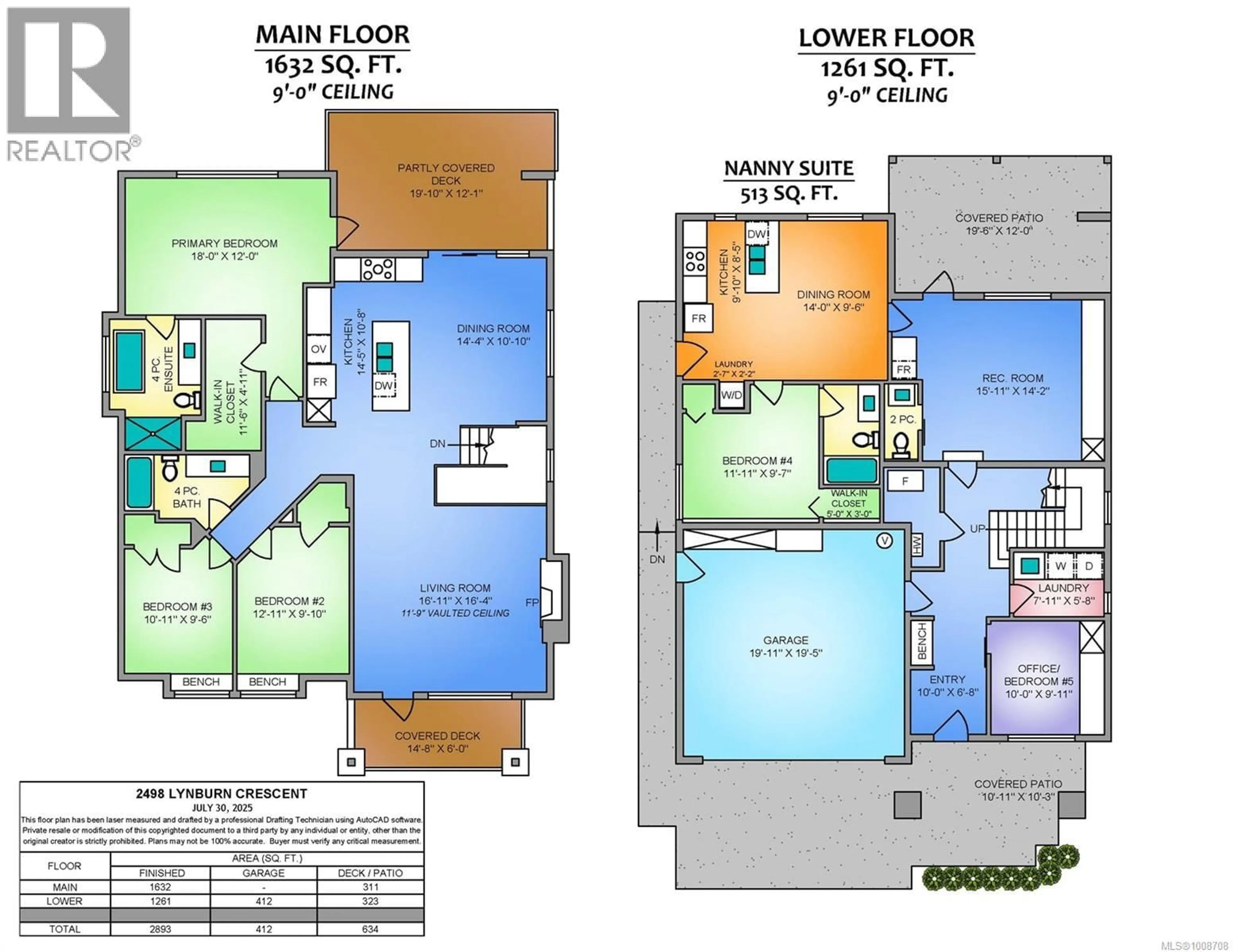Floor plan for 2498 LYNBURN CRESCENT, Nanaimo British Columbia V9S3T4
