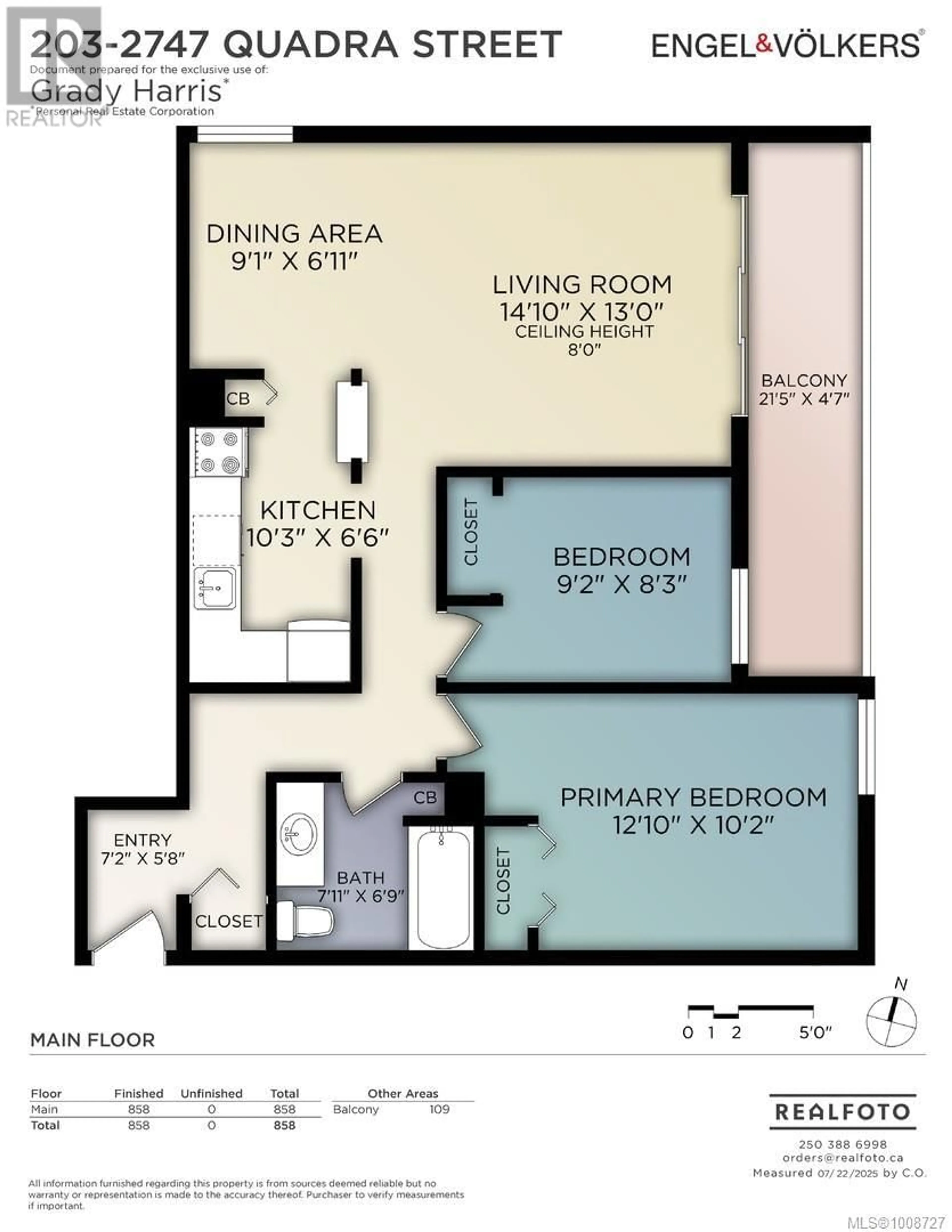 Floor plan for 203 - 2747 QUADRA STREET, Victoria British Columbia V8T4E5