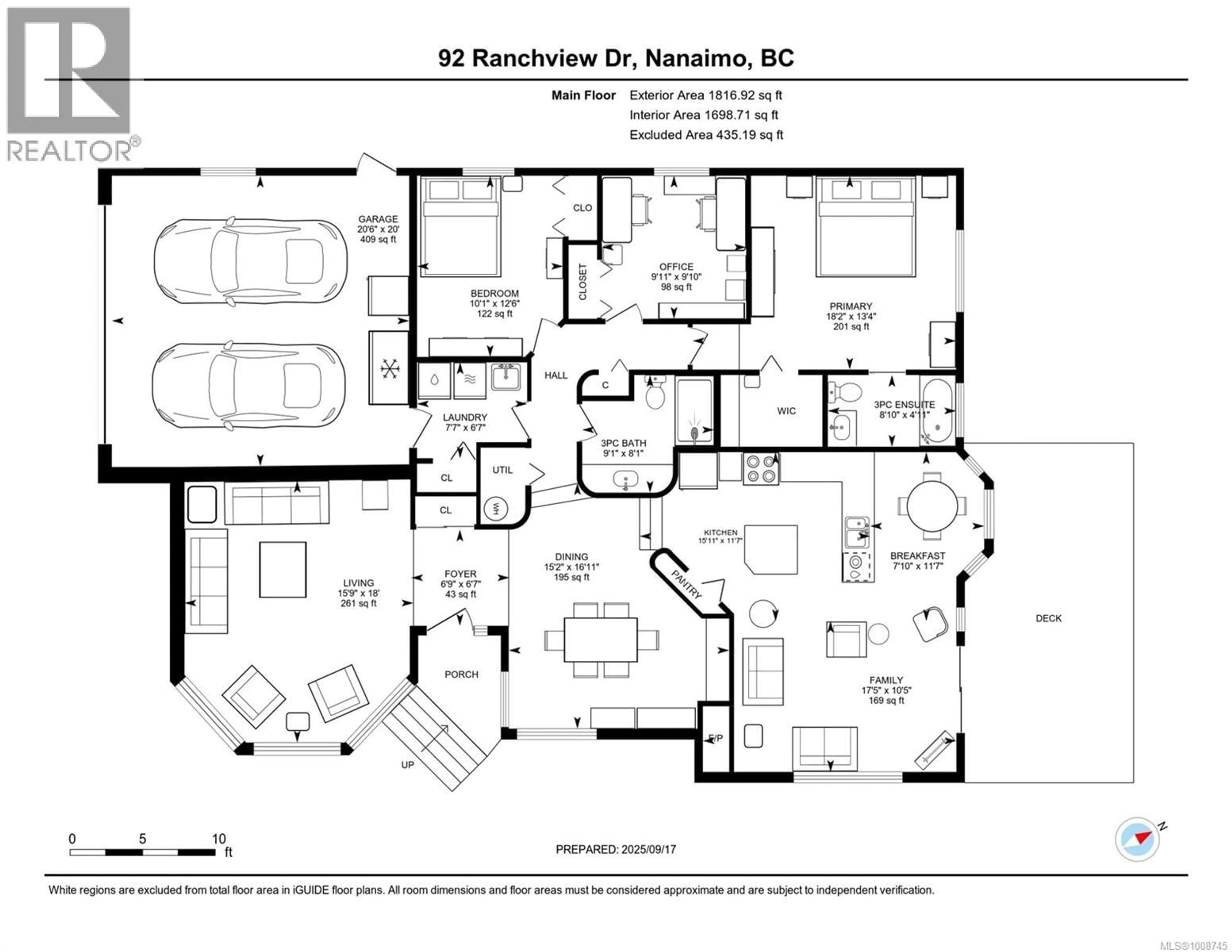 Floor plan for 92 RANCHVIEW DRIVE, Nanaimo British Columbia V9X1C5