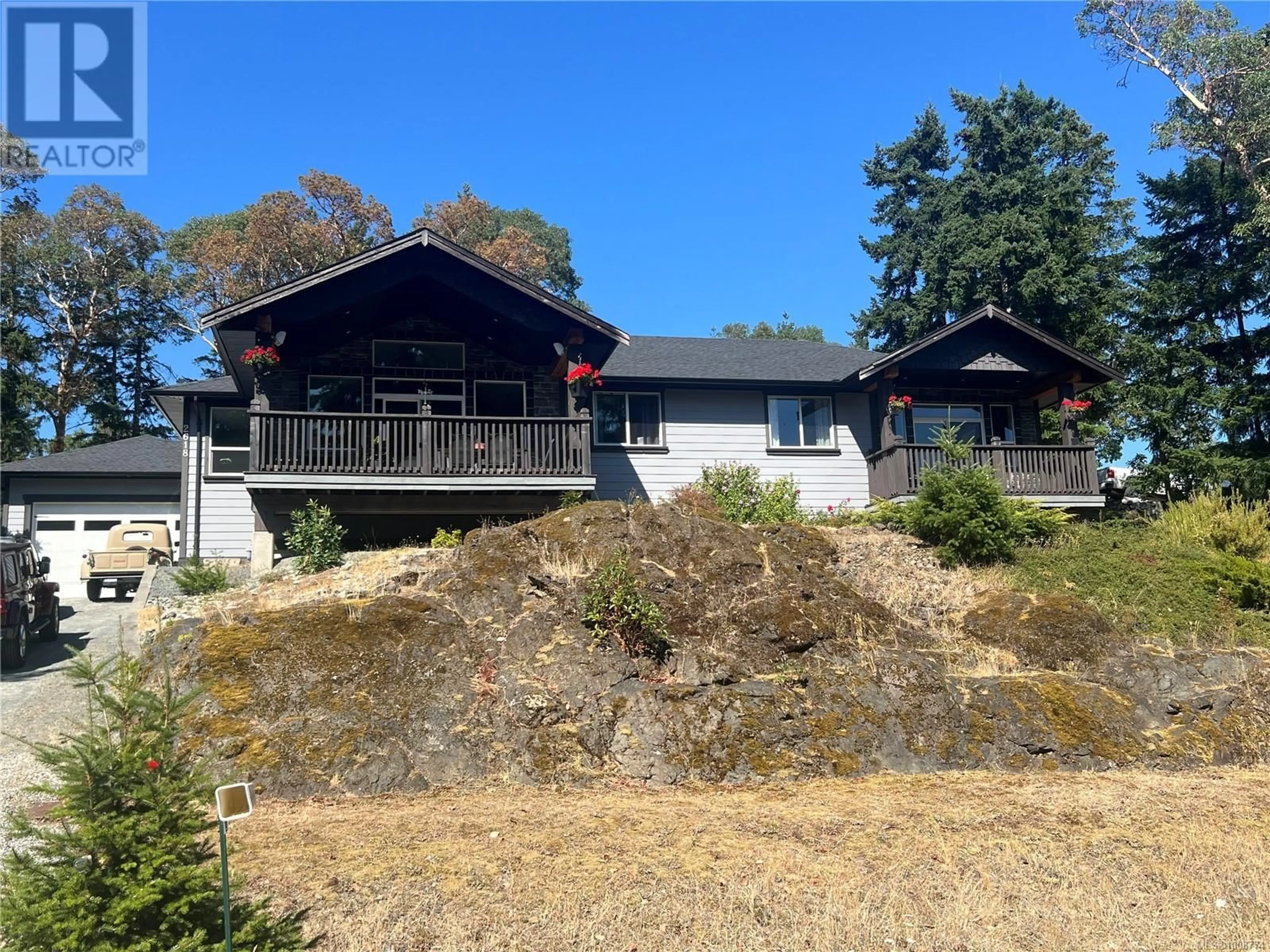 A pic from outside/outdoor area/front of a property/back of a property/a pic from drone, unknown for 2618 NATALIE ROAD, Shawnigan Lake British Columbia V8H2H7