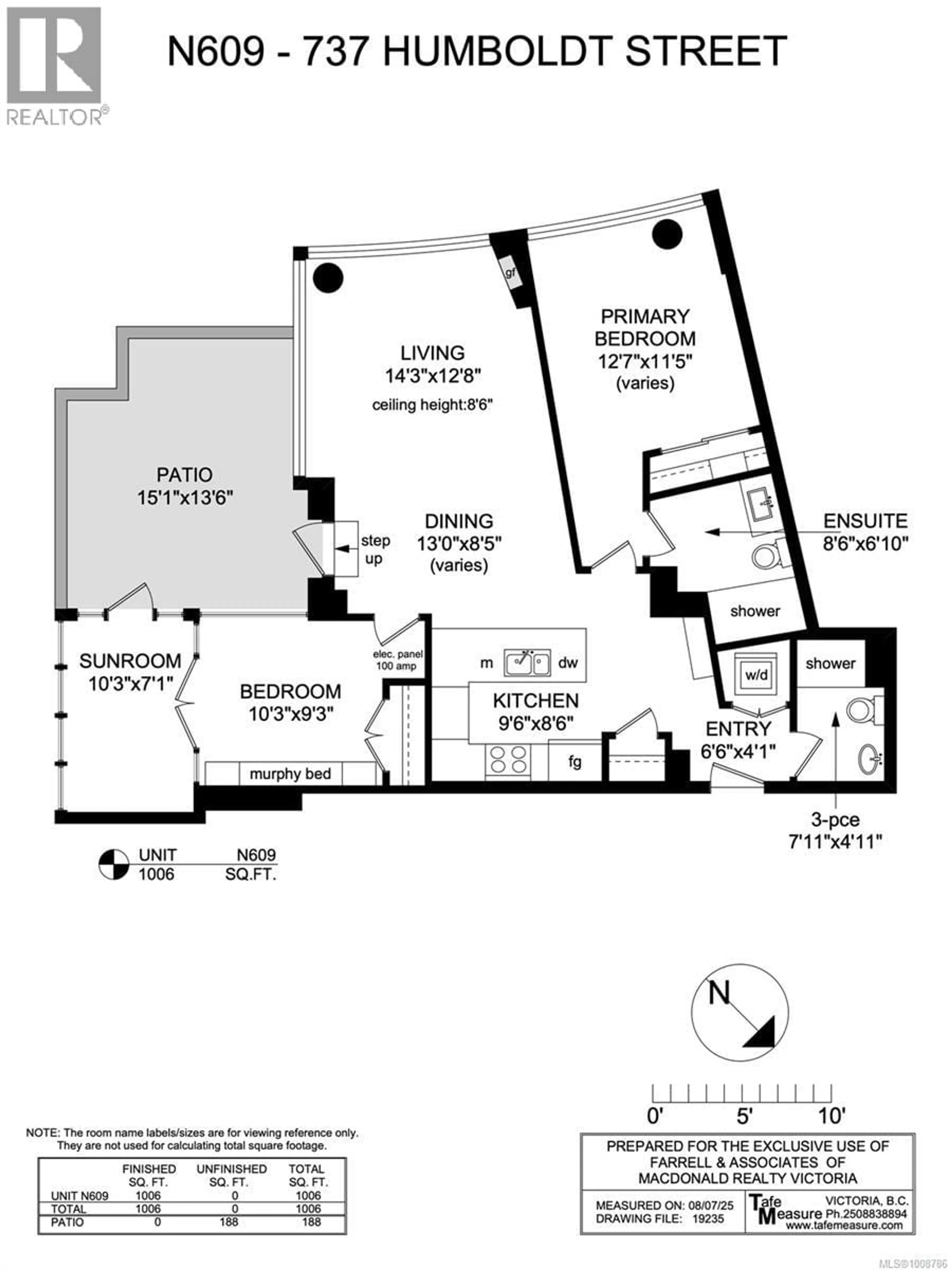 Floor plan for N609 - 737 HUMBOLDT STREET, Victoria British Columbia V8W1B1