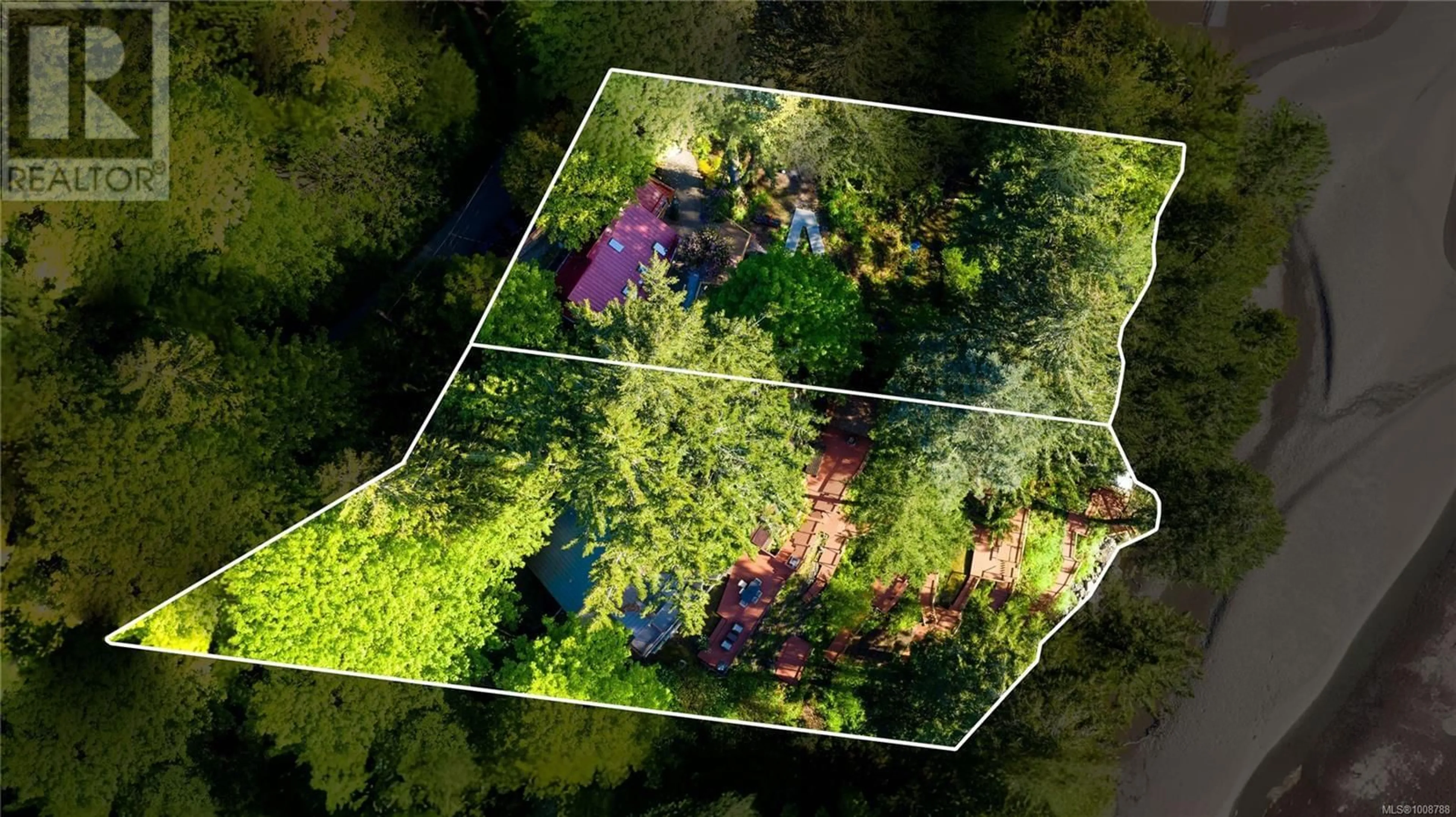 A pic from outside/outdoor area/front of a property/back of a property/a pic from drone, forest/trees view for 1709/1713 FALCON HEIGHTS ROAD, Langford British Columbia V9B6H6