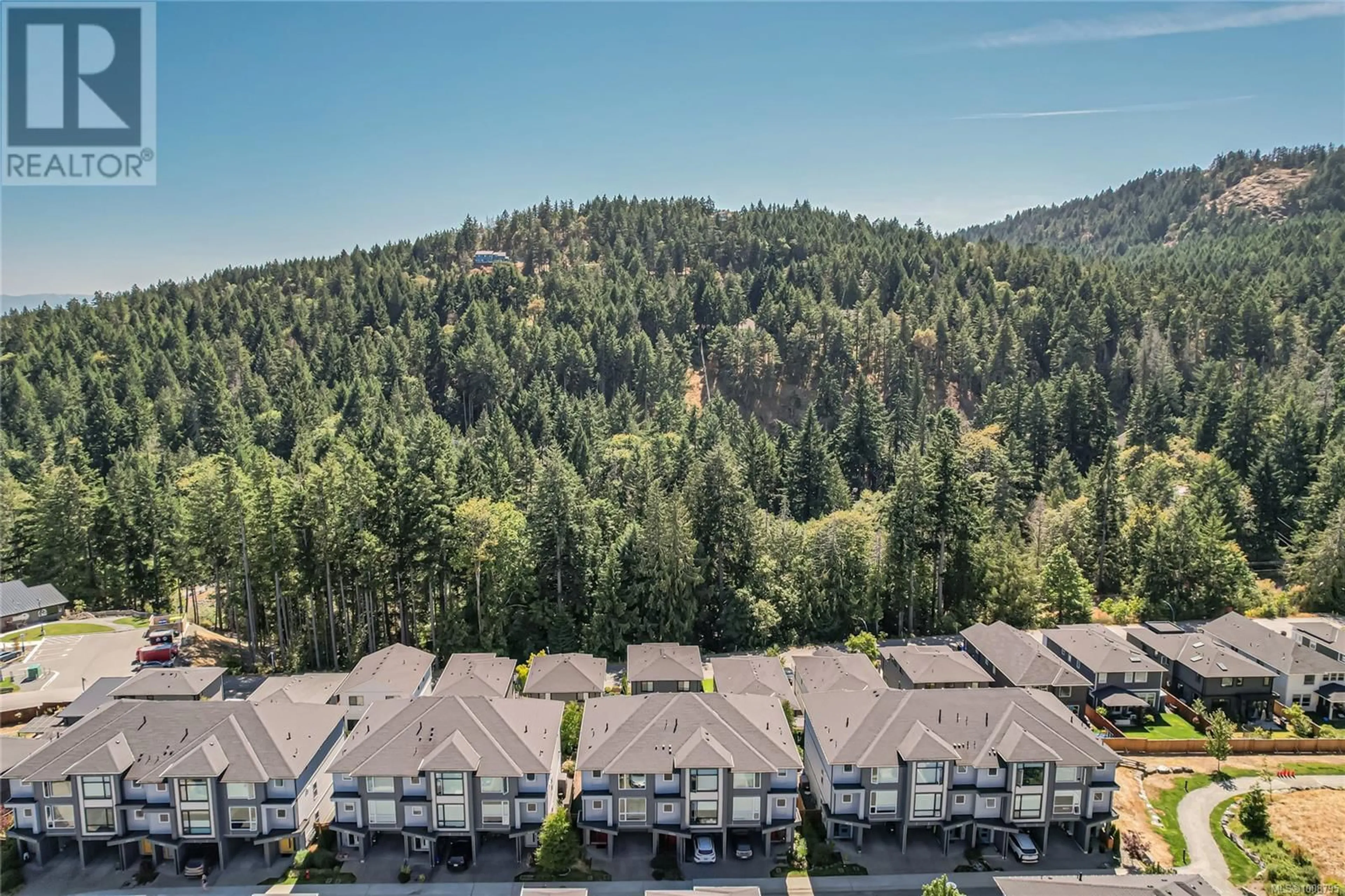 A pic from outside/outdoor area/front of a property/back of a property/a pic from drone, forest/trees view for 1256 SOLSTICE CRESCENT, Langford British Columbia V9B0V1