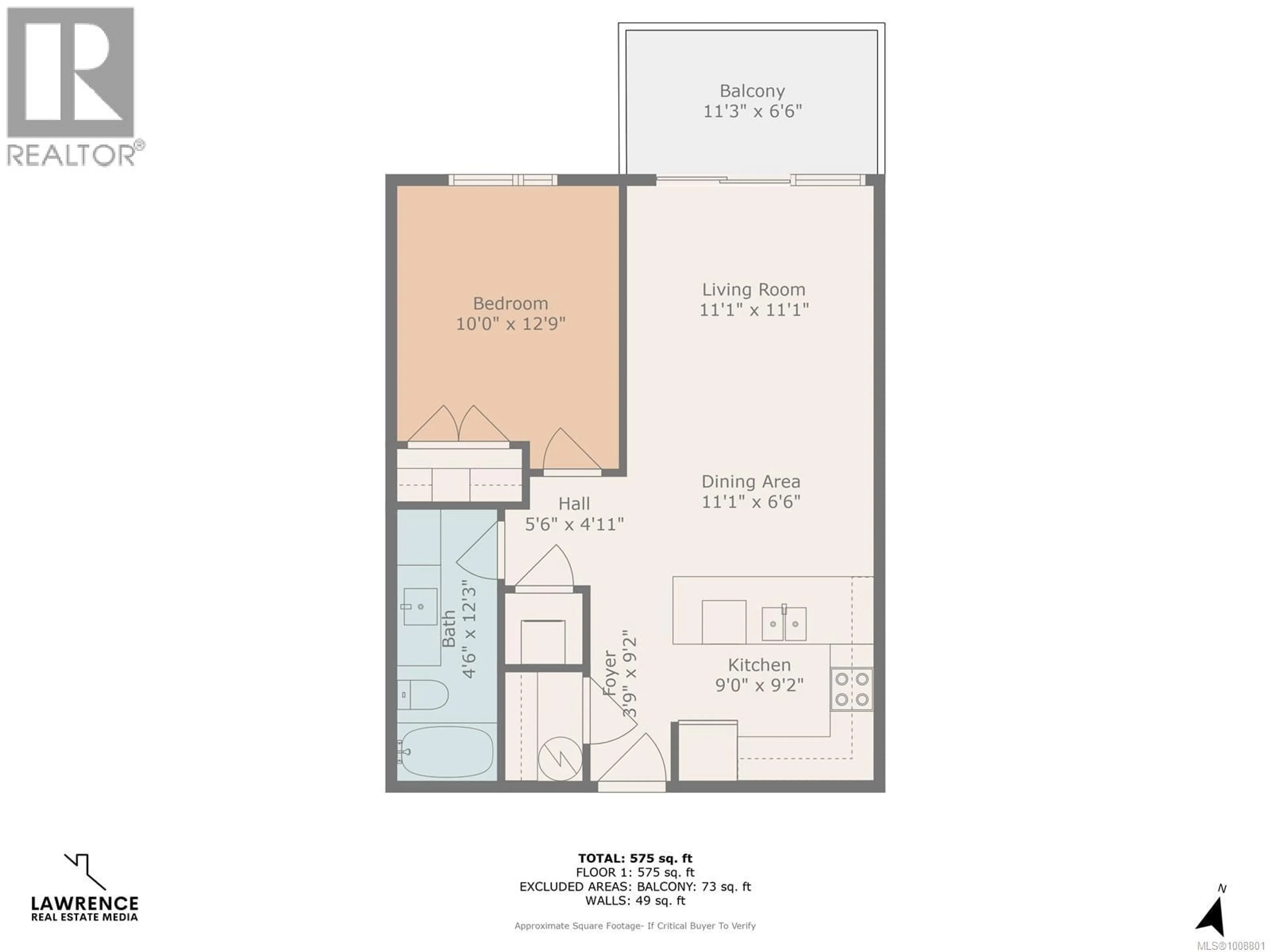 Floor plan for 203 - 7111 WEST SAANICH ROAD, Central Saanich British Columbia V8M1P7