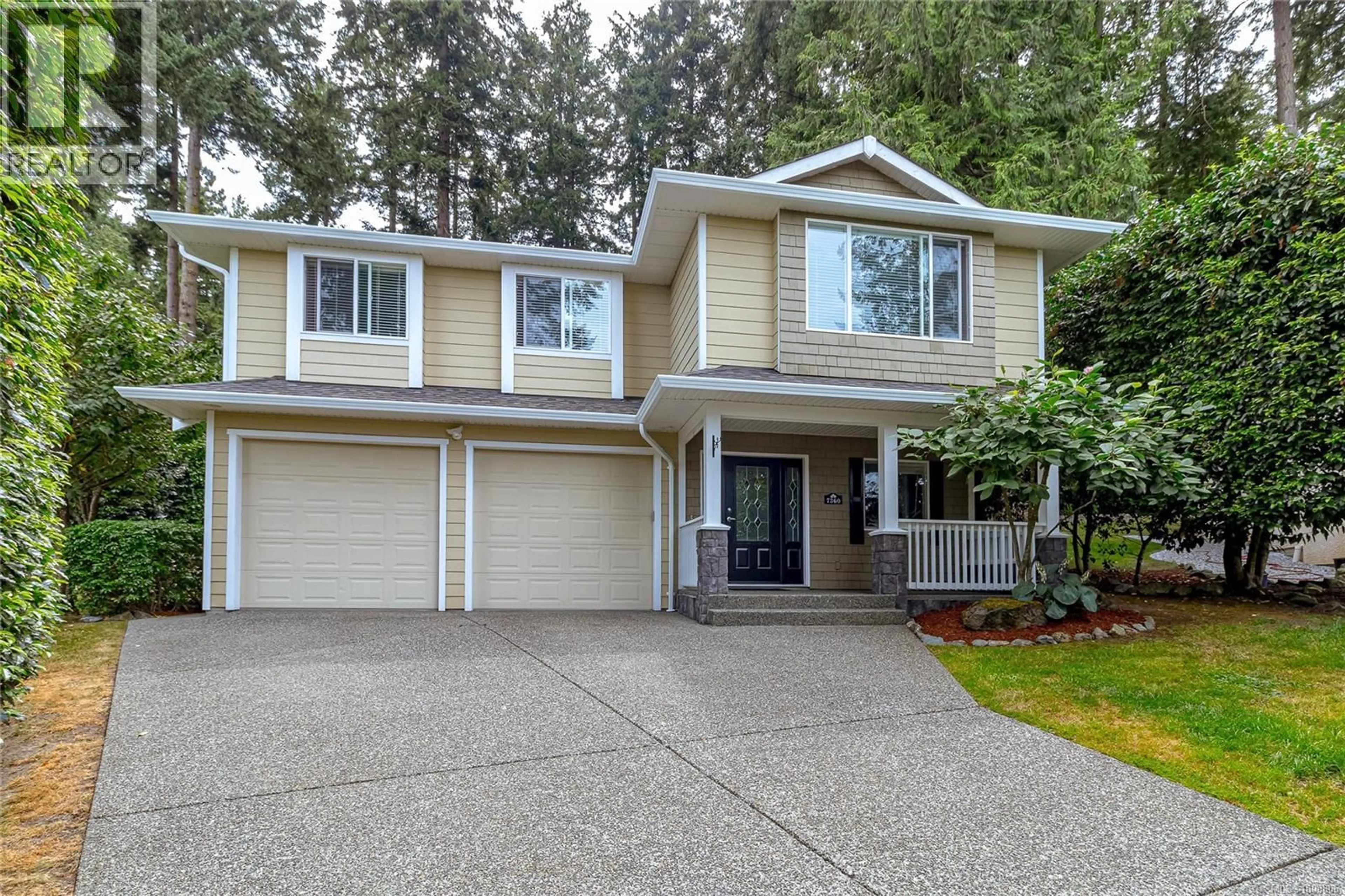 Home with vinyl exterior material, street for 7360 RIDGEDOWN COURT, Central Saanich British Columbia V8M2H7