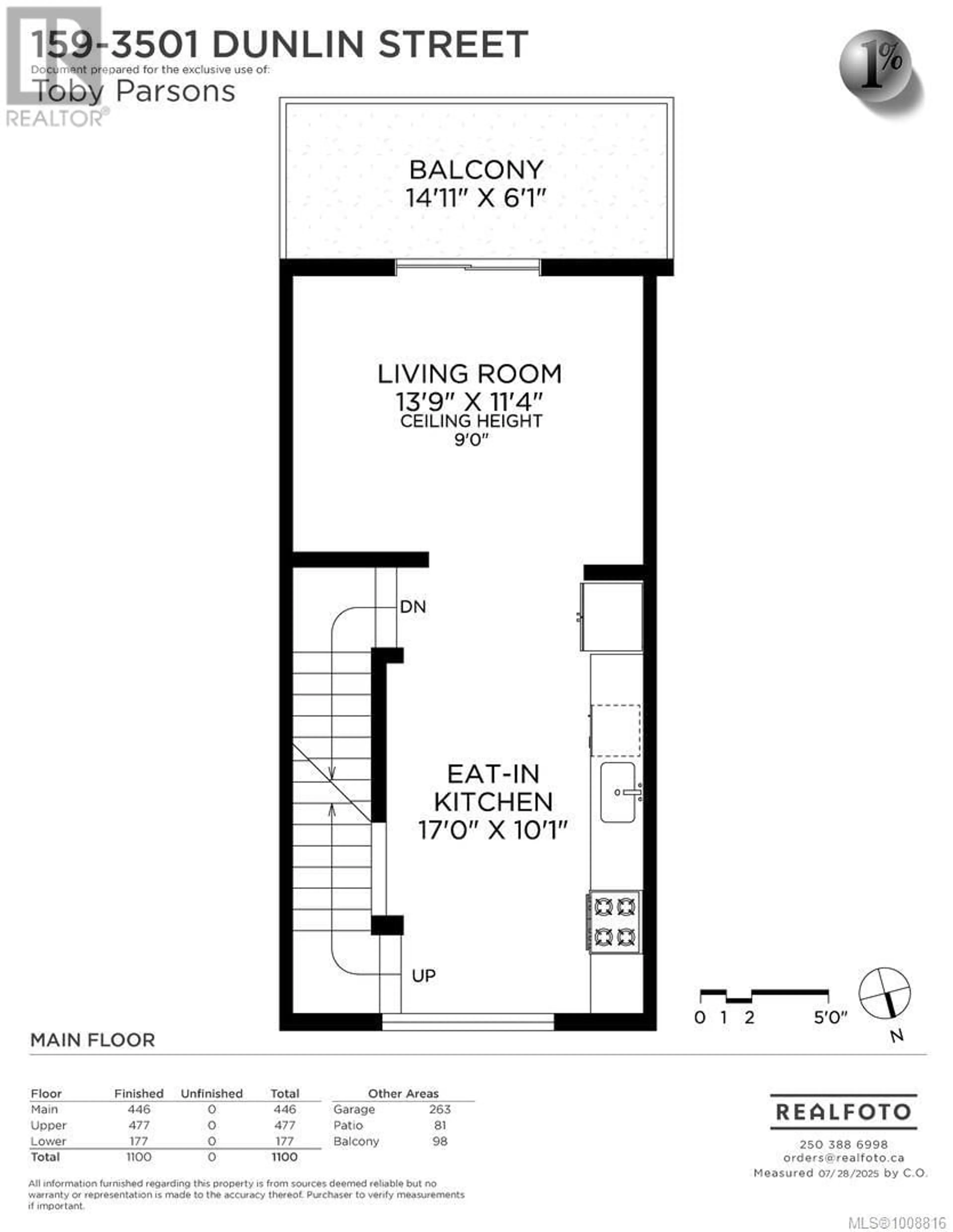 Floor plan for 159 - 3501 DUNLIN STREET, Colwood British Columbia V9C0P7
