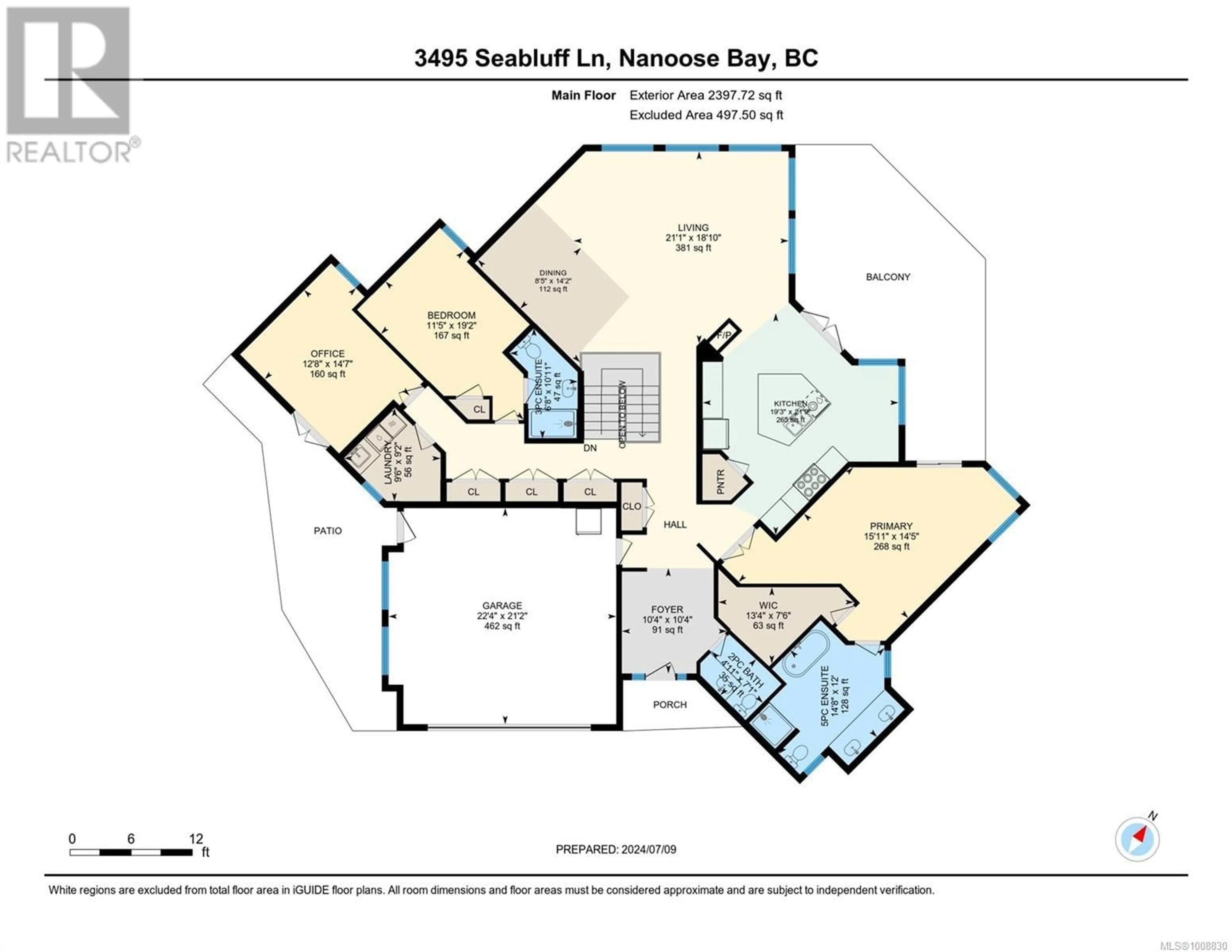 Floor plan for 3495 SEABLUFF LANE, Nanoose Bay British Columbia V9P9H3