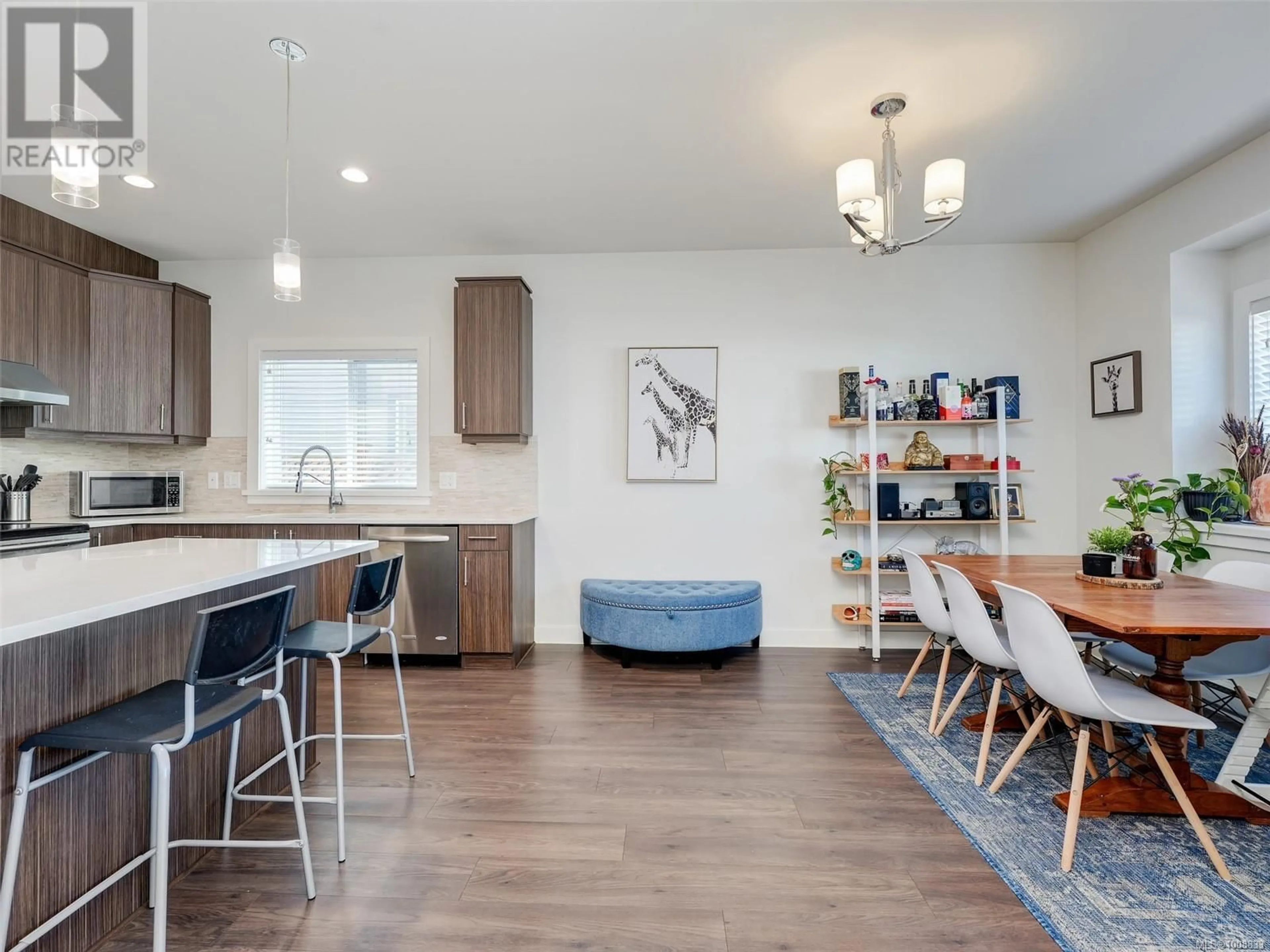 Open concept kitchen, wood/laminate floor for 3329 PIPER ROAD, Langford British Columbia V9C0H3