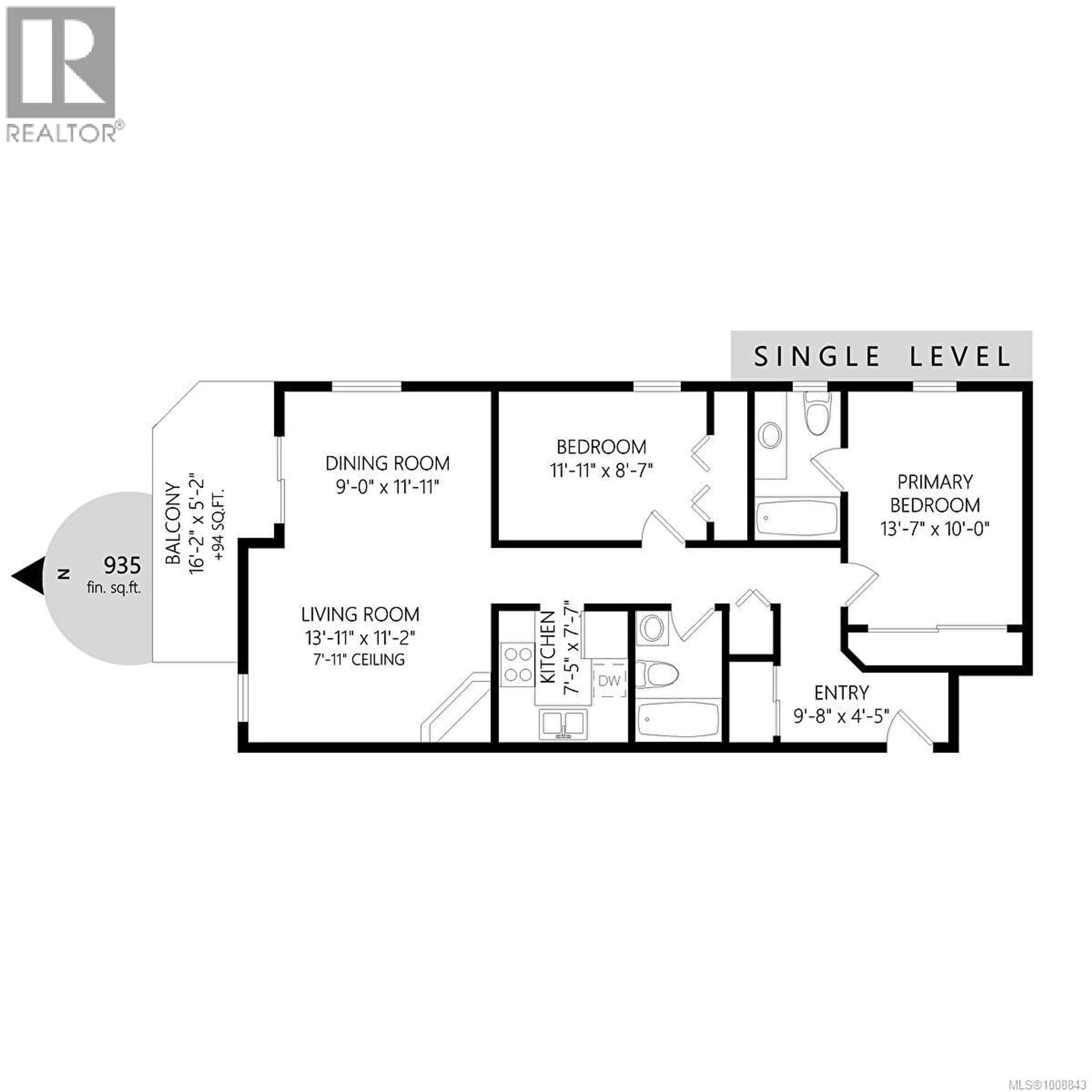 Floor plan for 201 - 2211 SHELBOURNE STREET, Victoria British Columbia V8R4K9