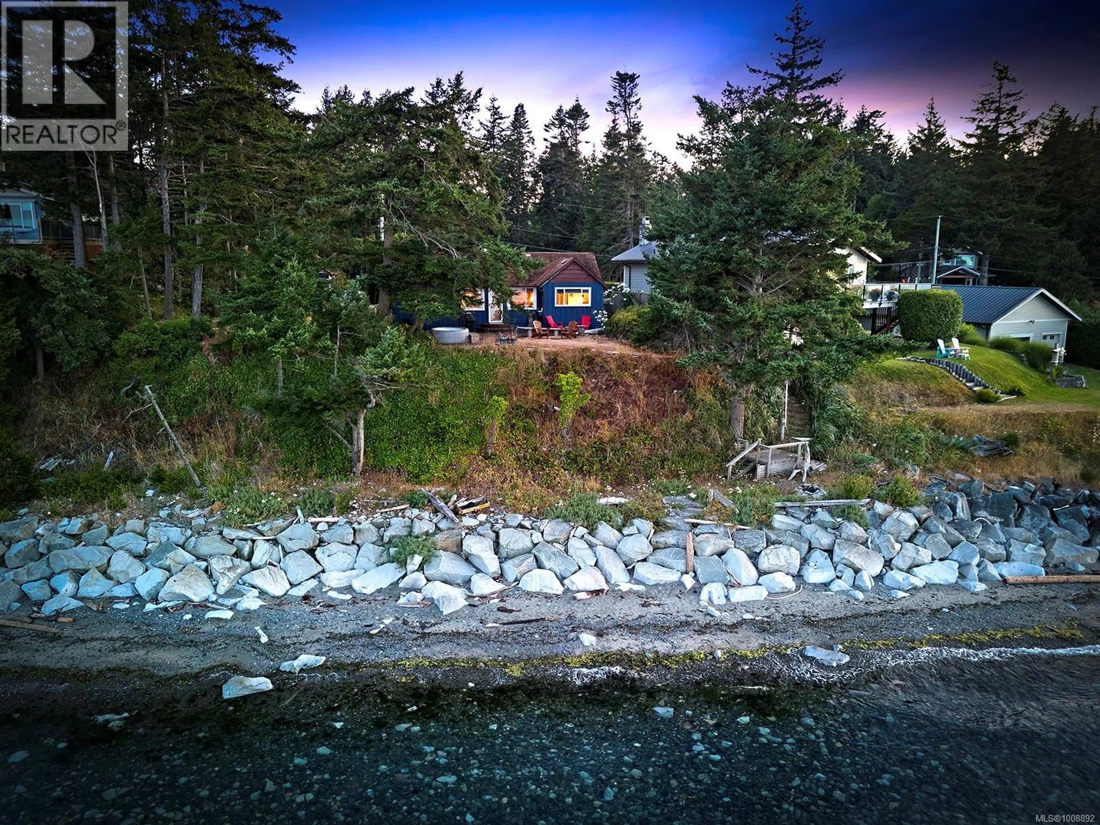 A pic from outside/outdoor area/front of a property/back of a property/a pic from drone, water/lake/river/ocean view for 1826 ASTRA ROAD, Comox British Columbia V9M4B4