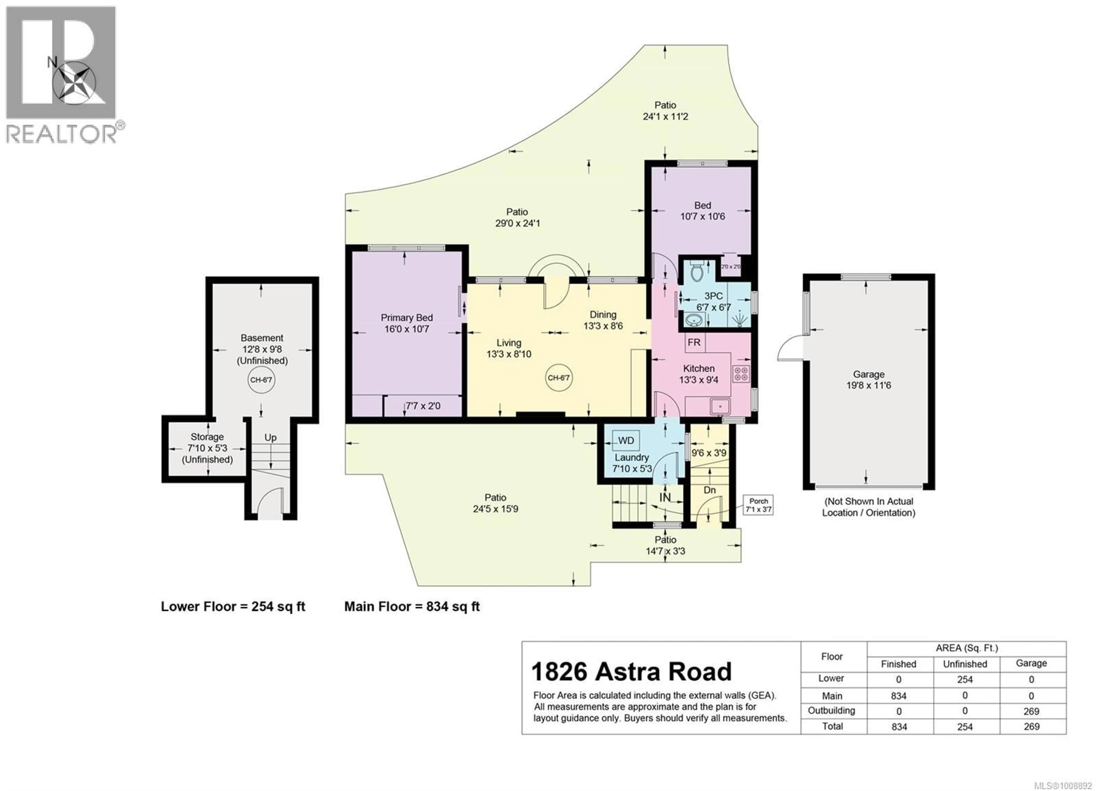 Floor plan for 1826 ASTRA ROAD, Comox British Columbia V9M4B4