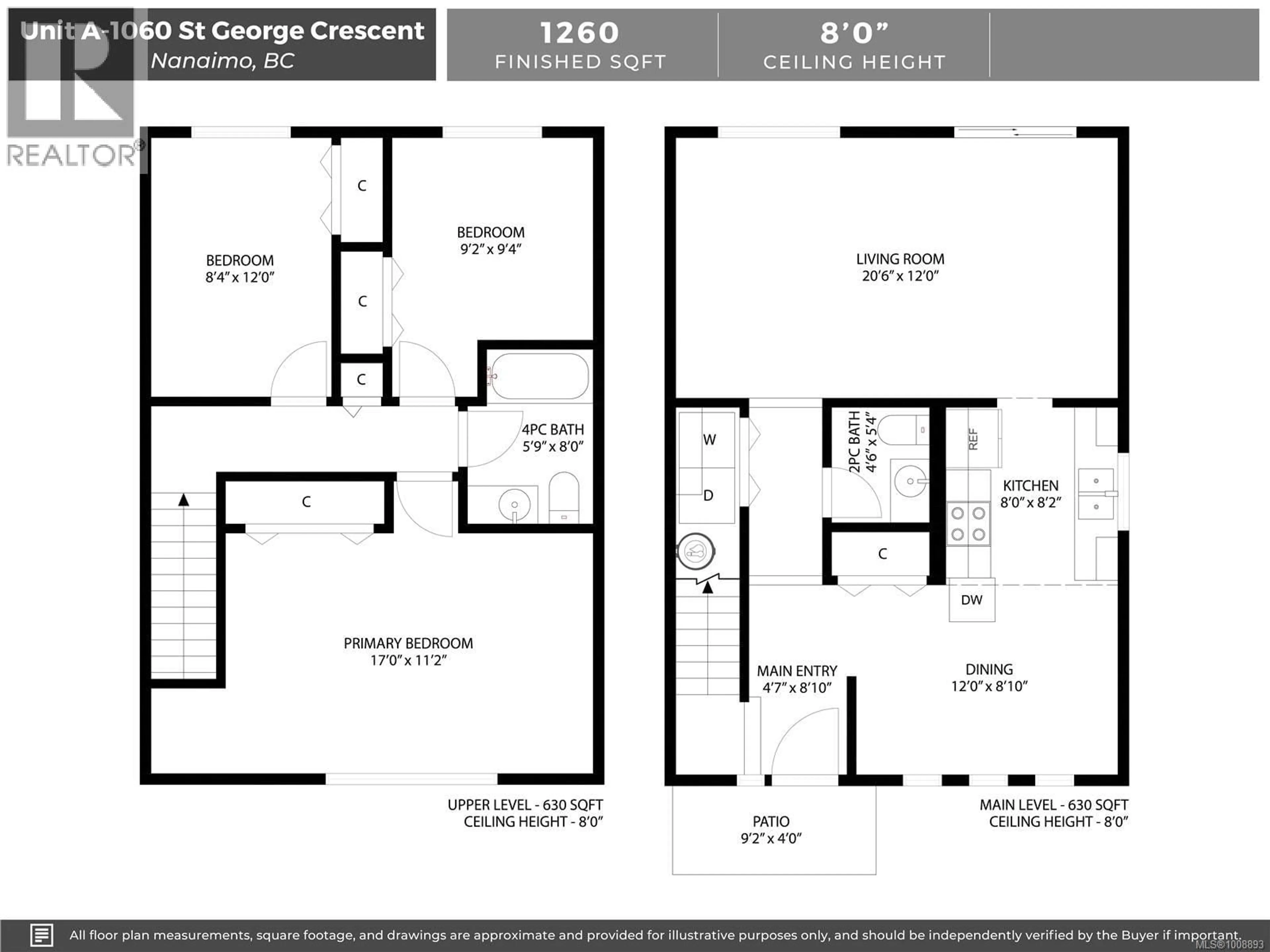 Floor plan for A - 1060 ST. GEORGE CRESCENT, Nanaimo British Columbia V9S1X1