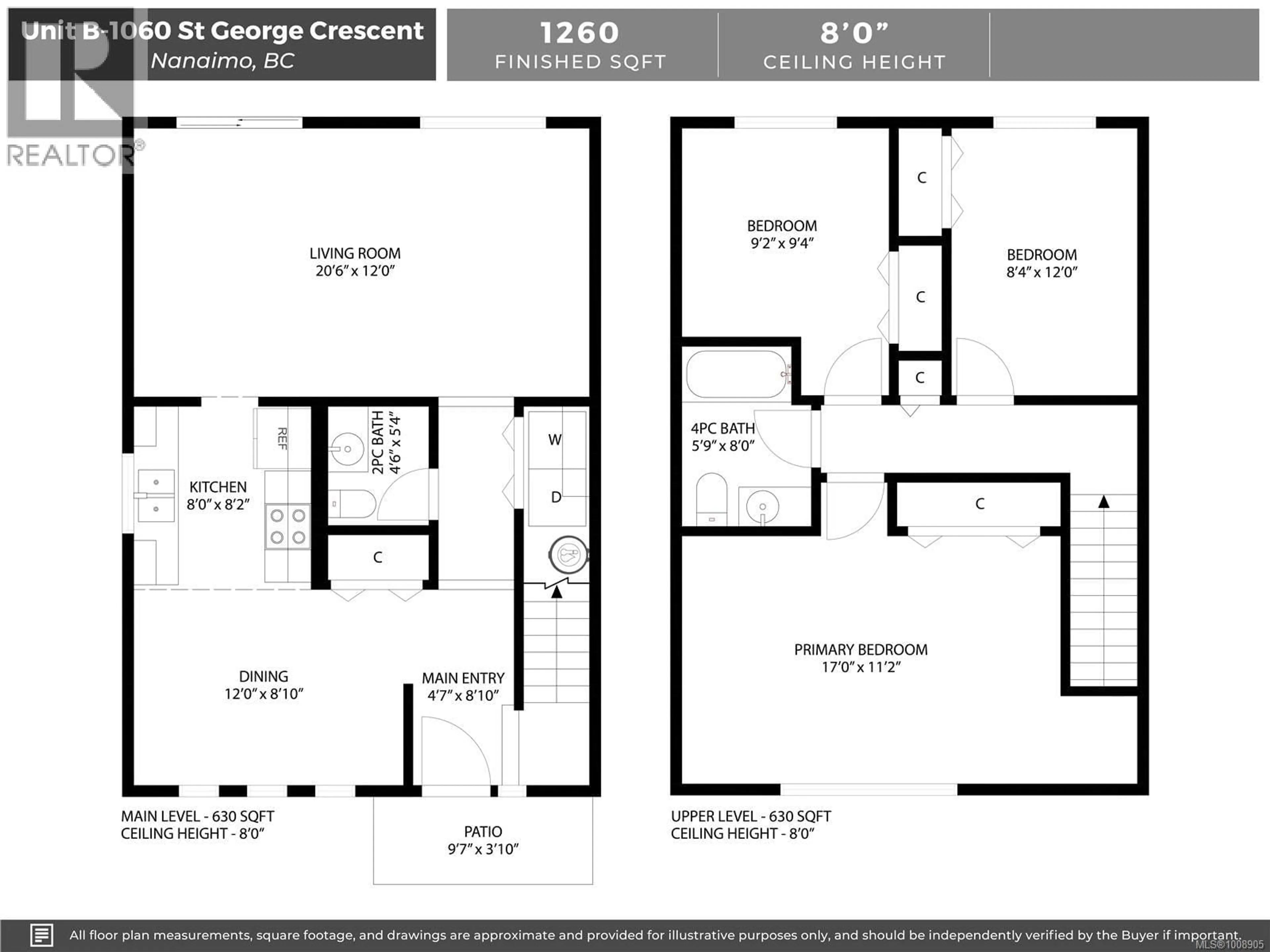 Floor plan for B - 1060 ST. GEORGE CRESCENT, Nanaimo British Columbia V9S1X1