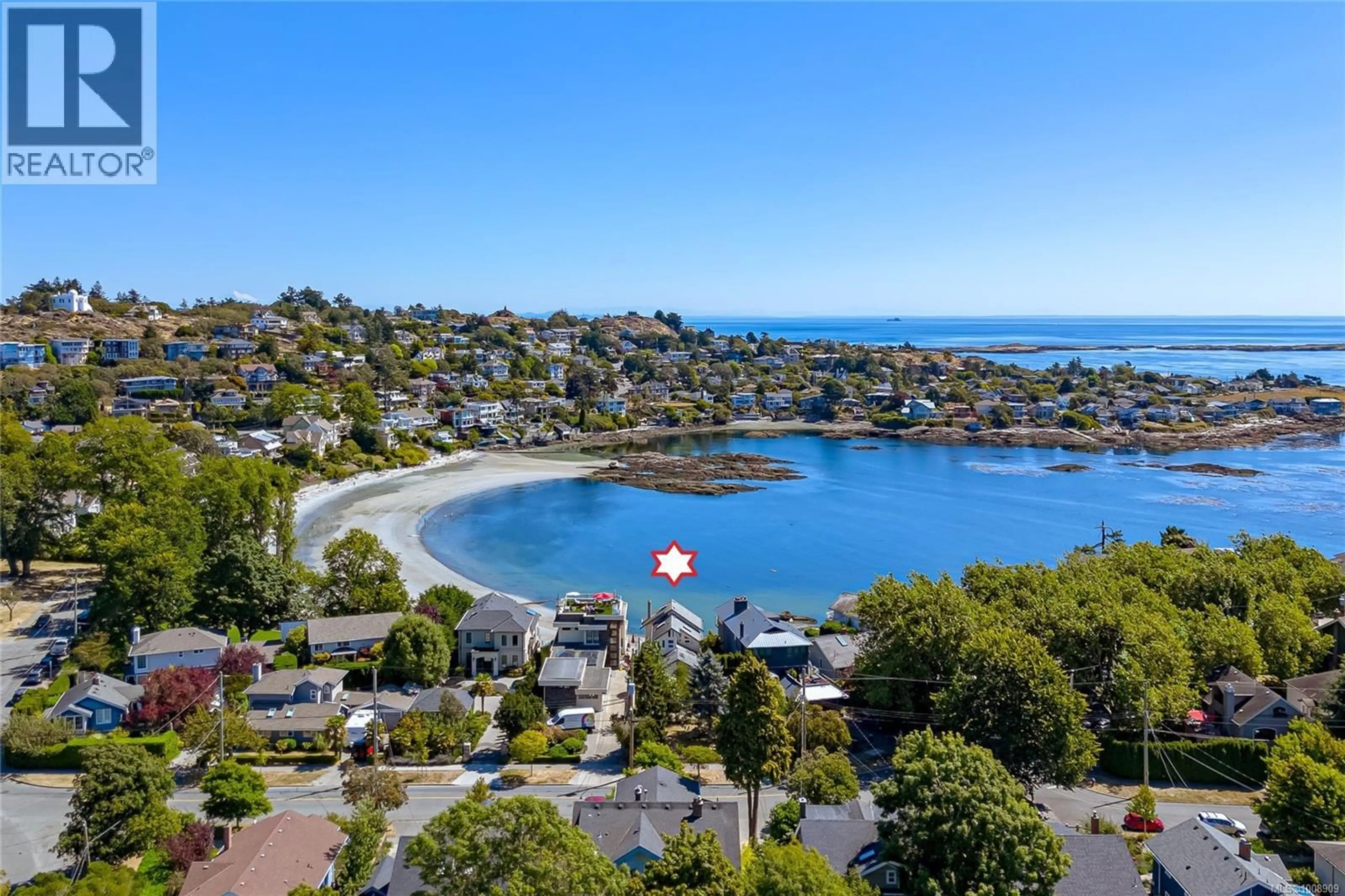 A pic from outside/outdoor area/front of a property/back of a property/a pic from drone, water/lake/river/ocean view for 157 ROBERTSON STREET, Victoria British Columbia V8S1J2