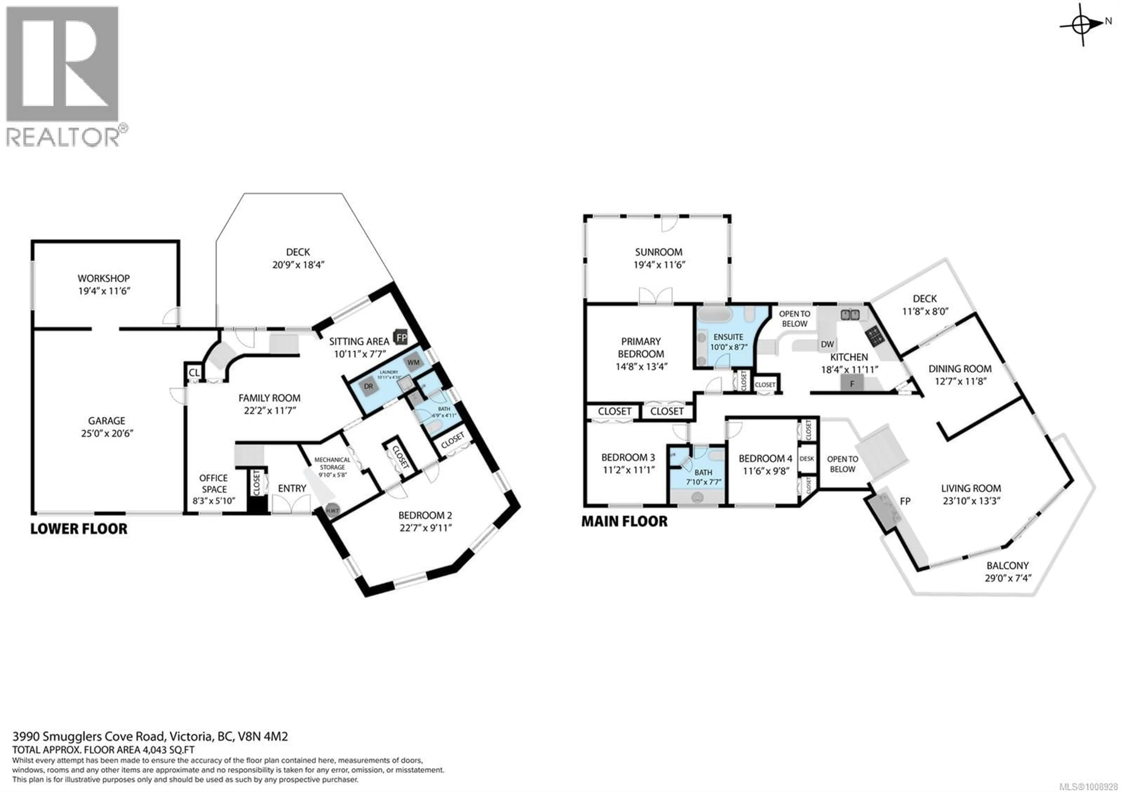 Floor plan for 3990 SMUGGLERS COVE ROAD, Saanich British Columbia V8N4M2