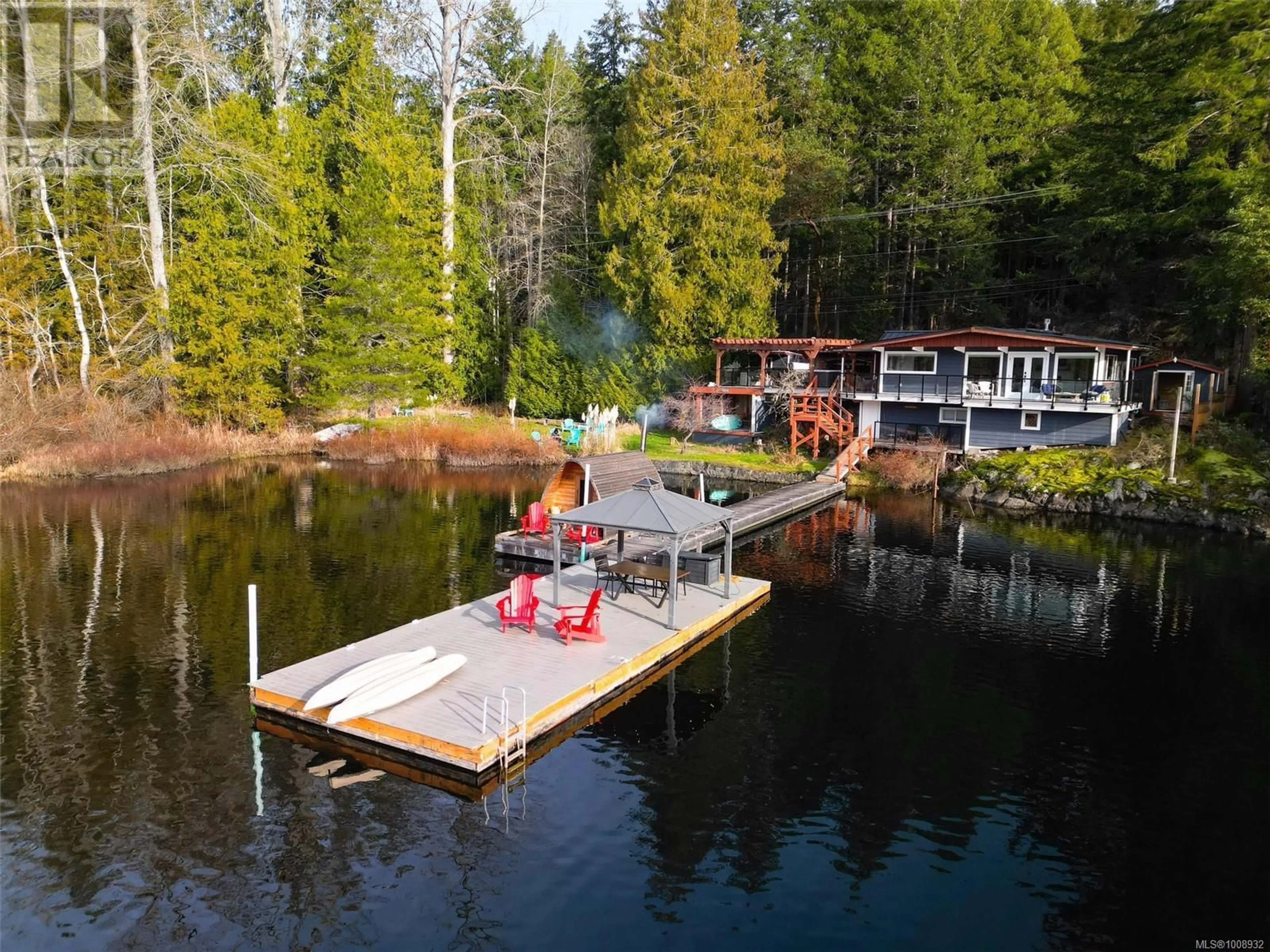 A pic from outside/outdoor area/front of a property/back of a property/a pic from drone, water/lake/river/ocean view for 1860 SHAWNIGAN LAKE ROAD, Shawnigan Lake British Columbia V8H2B6