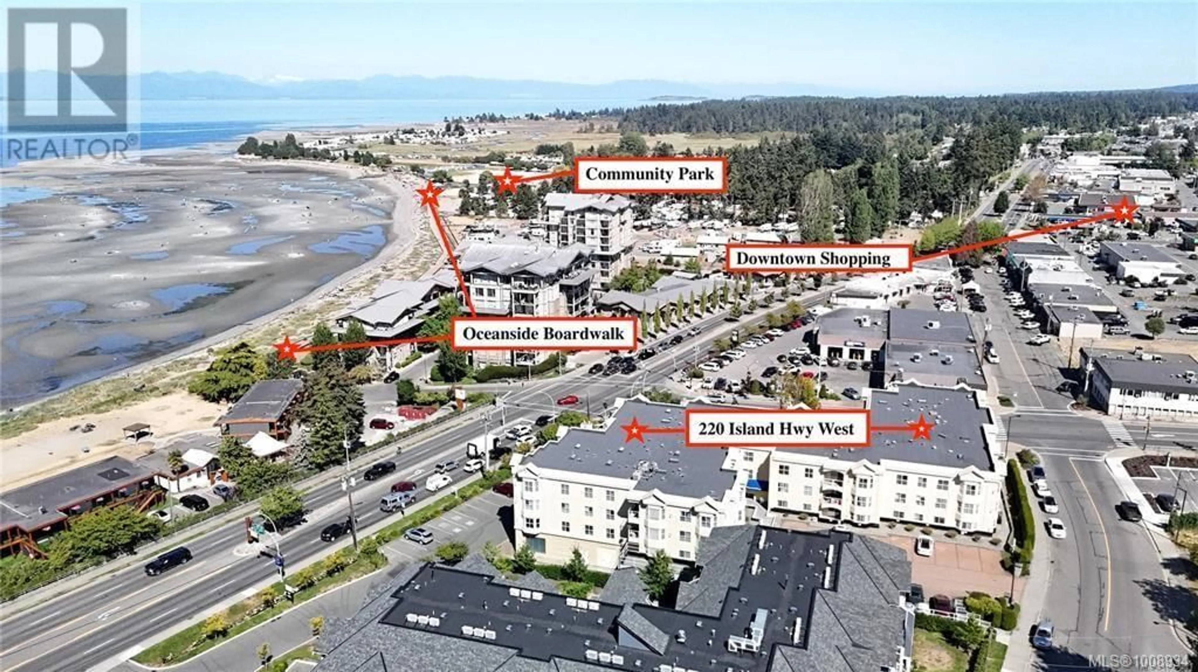 A pic from outside/outdoor area/front of a property/back of a property/a pic from drone, unknown for 406 - 220 ISLAND HIGHWAY WEST, Parksville British Columbia V9P2P3