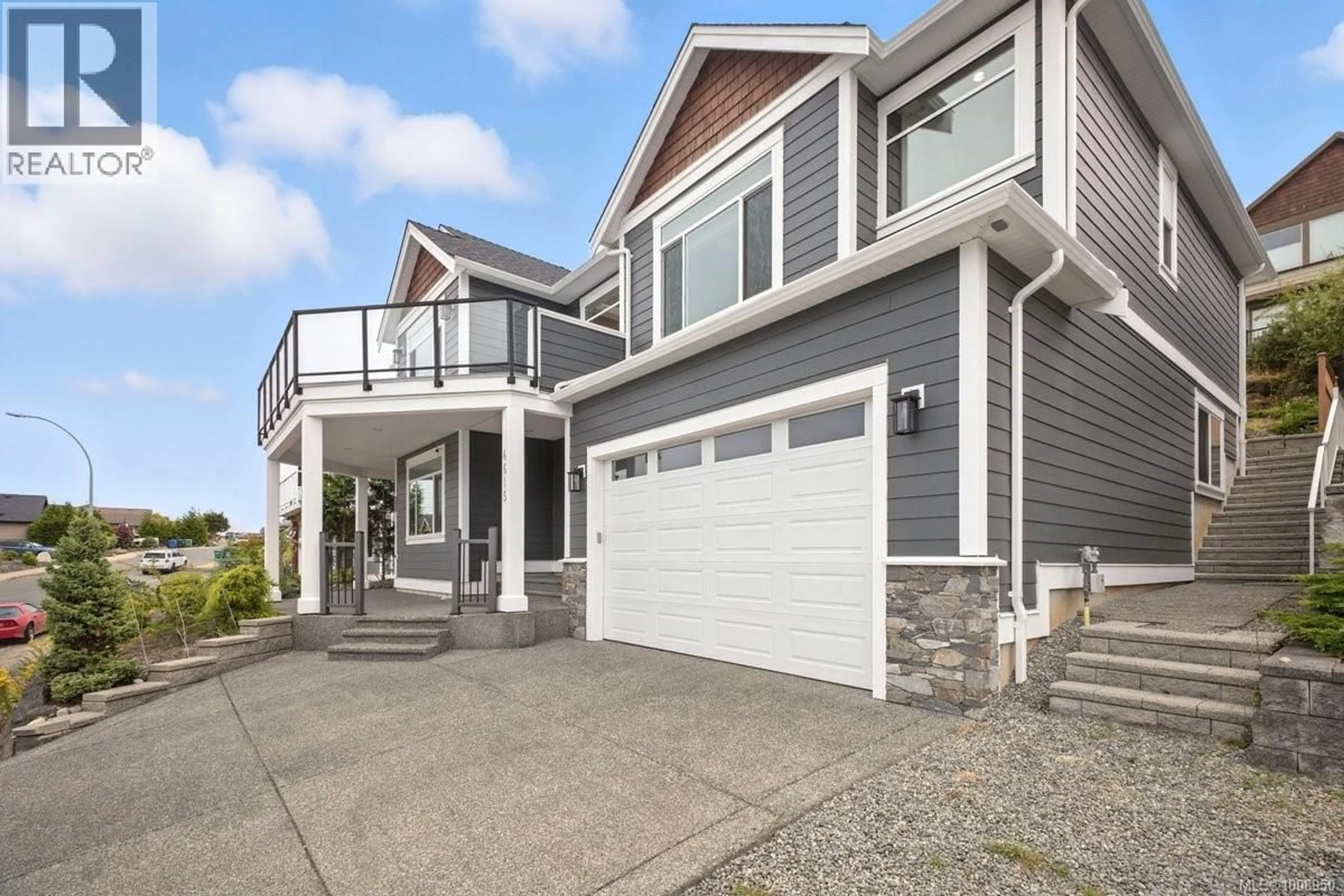 Home with vinyl exterior material, street for 4615 SHERIDAN RIDGE ROAD, Nanaimo British Columbia V9T6S6