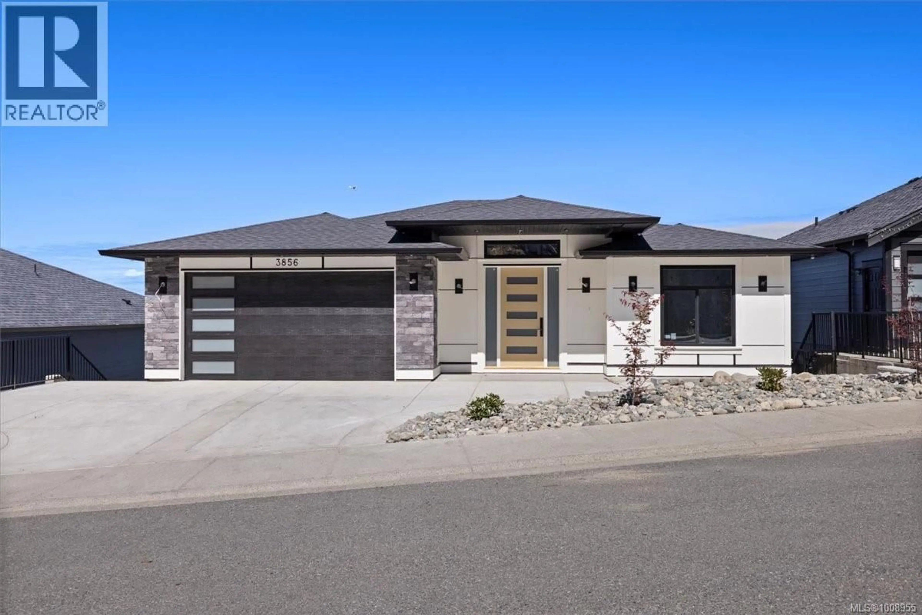 Home with brick exterior material, street for 3856 GULF VIEW ROAD NORTHEAST, Nanaimo British Columbia V9T6E2