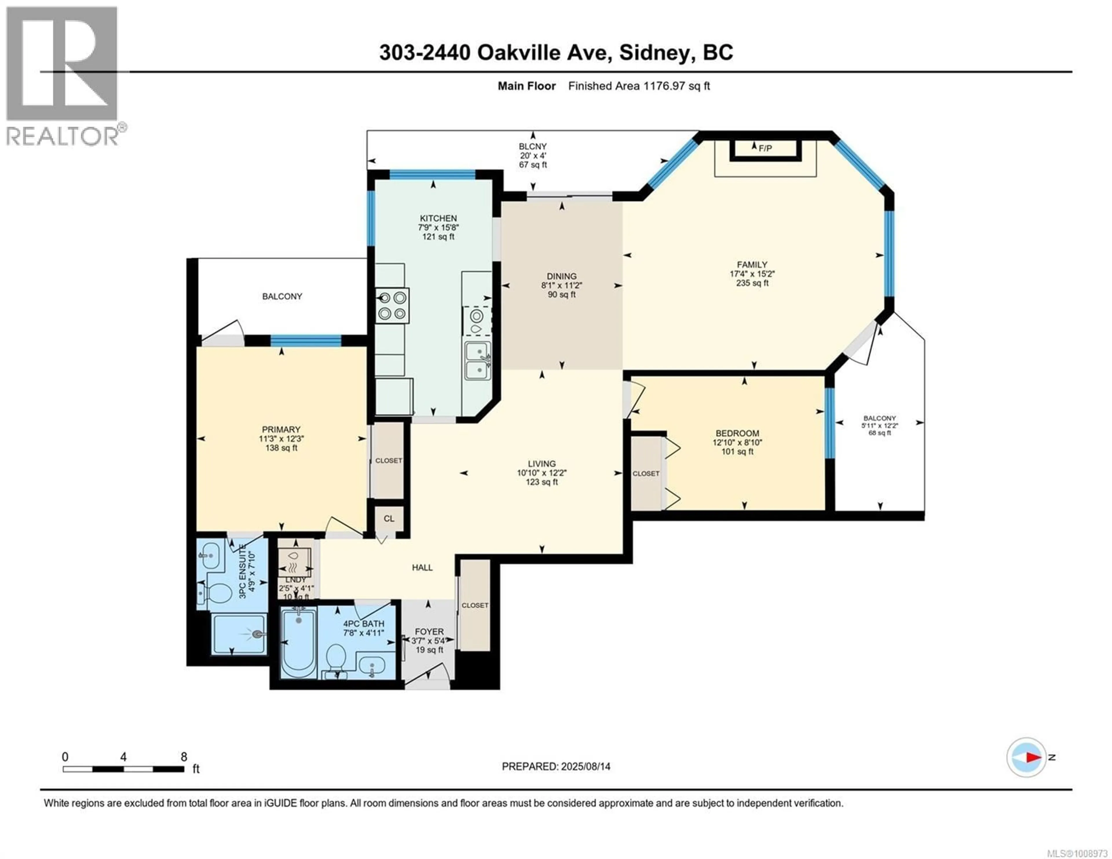 Floor plan for 303 - 2440 OAKVILLE AVENUE, Sidney British Columbia V8L5Y4