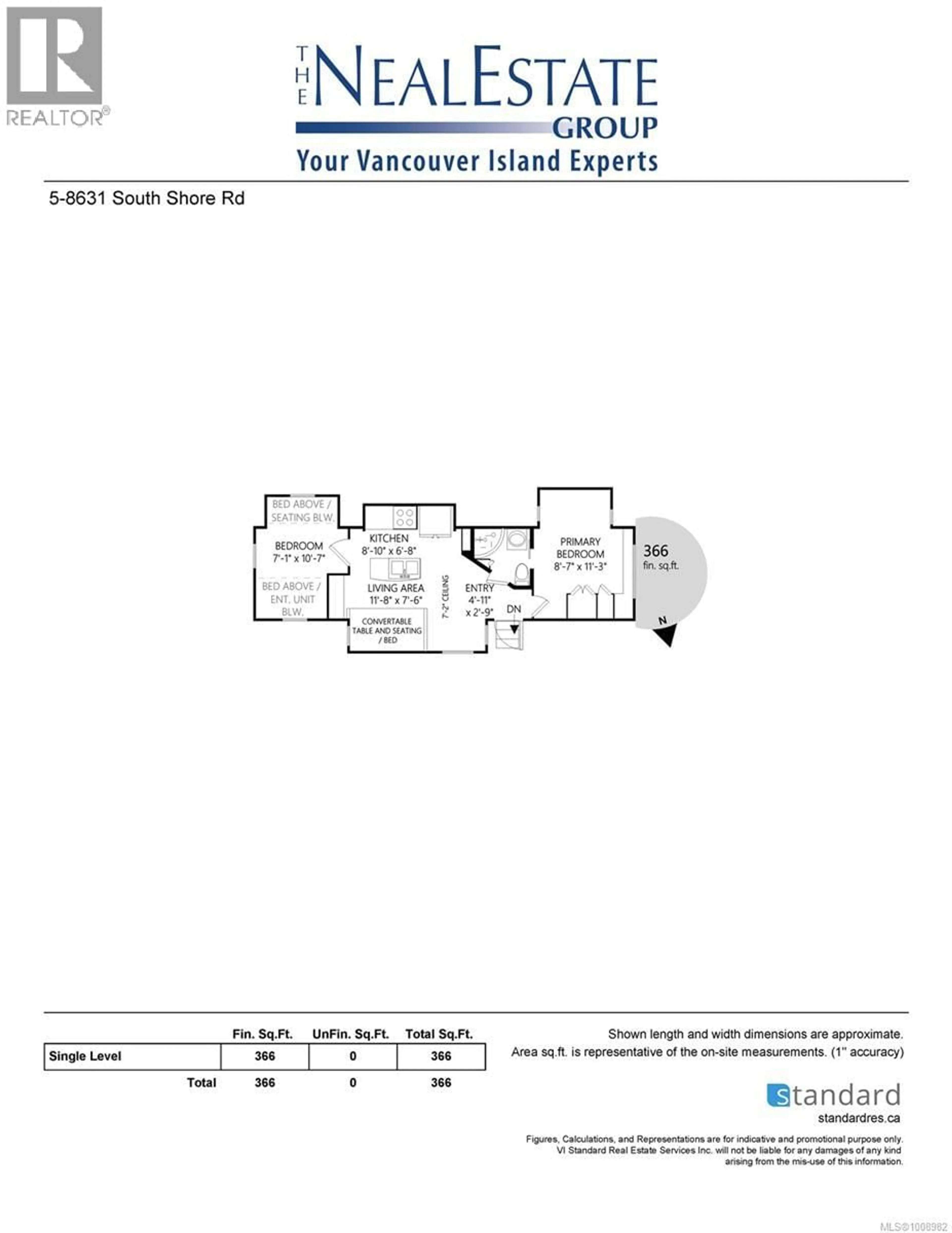 Floor plan for 5 - 8631 SOUTH SHORE ROAD, Lake Cowichan British Columbia V0R2G0