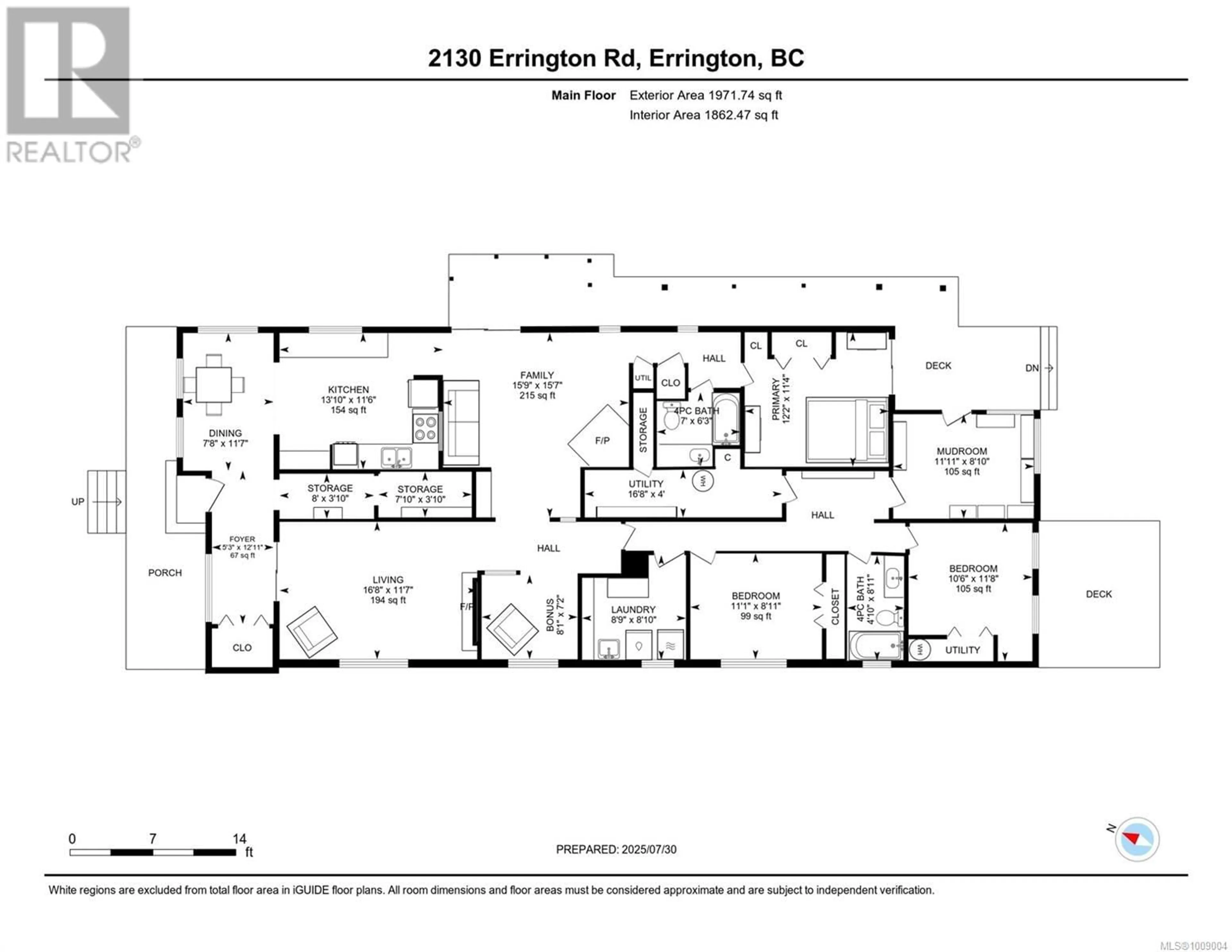 Floor plan for 14 - 2130 ERRINGTON ROAD, Errington British Columbia V0R1V0