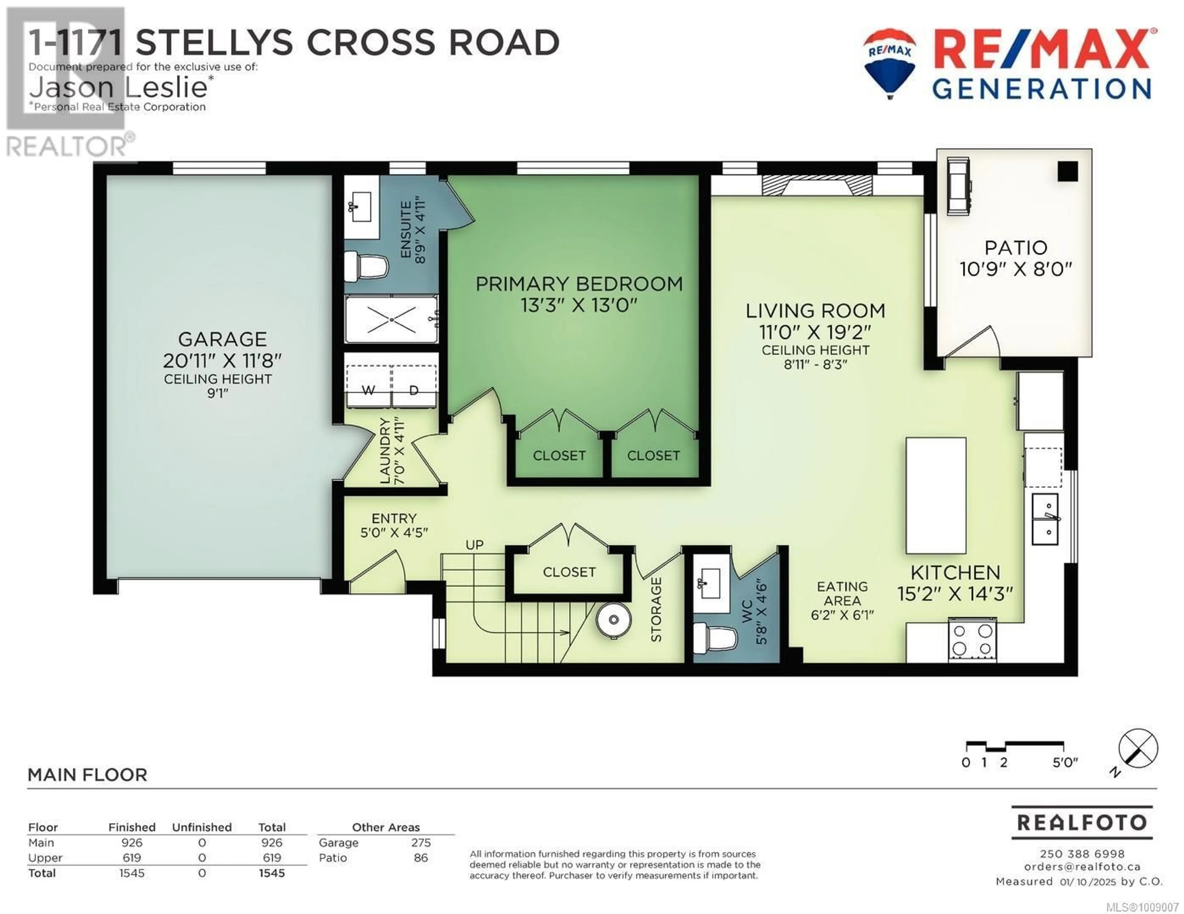 Floor plan for 3 - 1171 STELLY'S CROSS ROAD, Central Saanich British Columbia V8M1H4