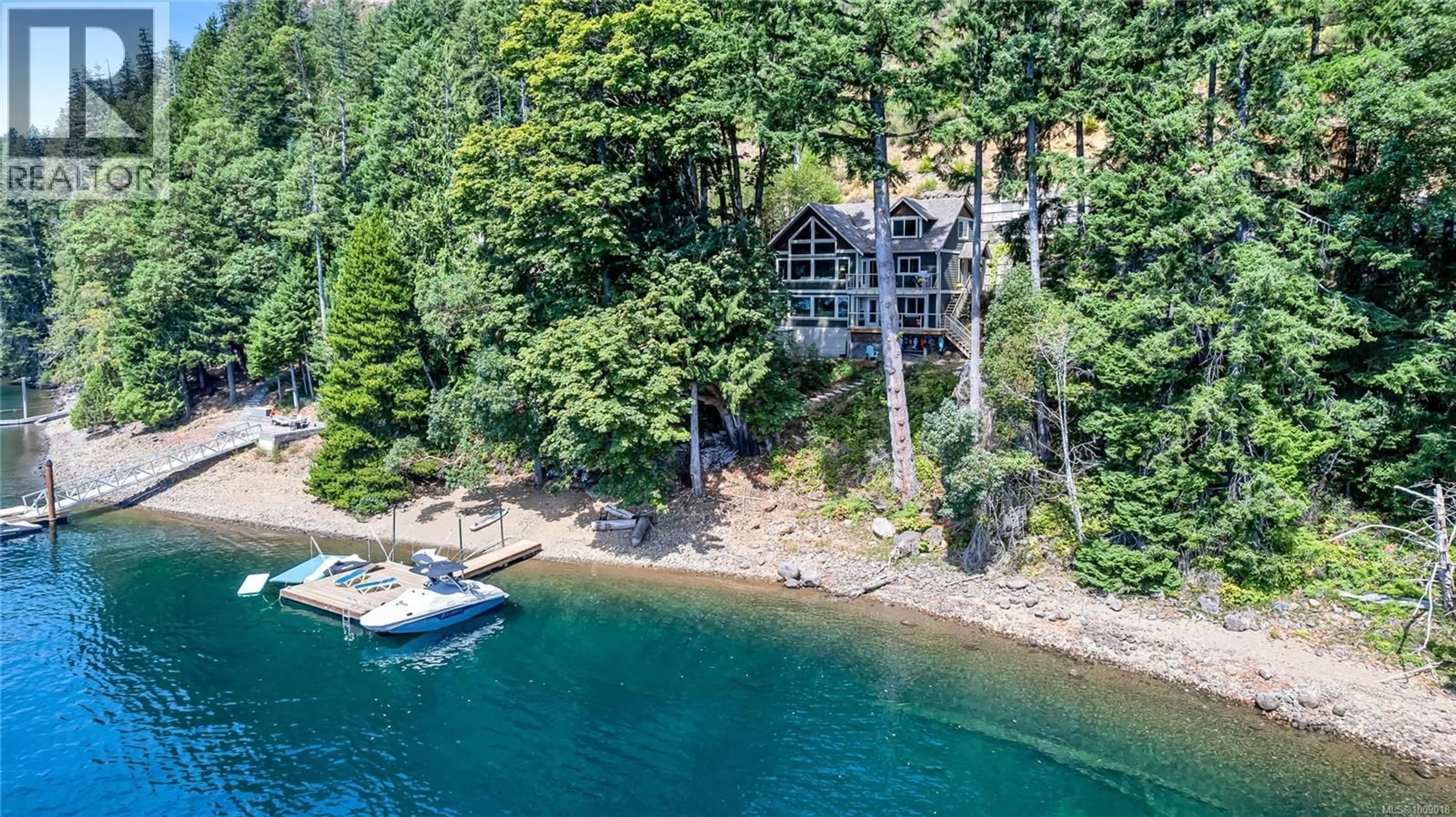 A pic from outside/outdoor area/front of a property/back of a property/a pic from drone, water/lake/river/ocean view for 9724 MARBLE BAY ROAD, Lake Cowichan British Columbia V0R2G1