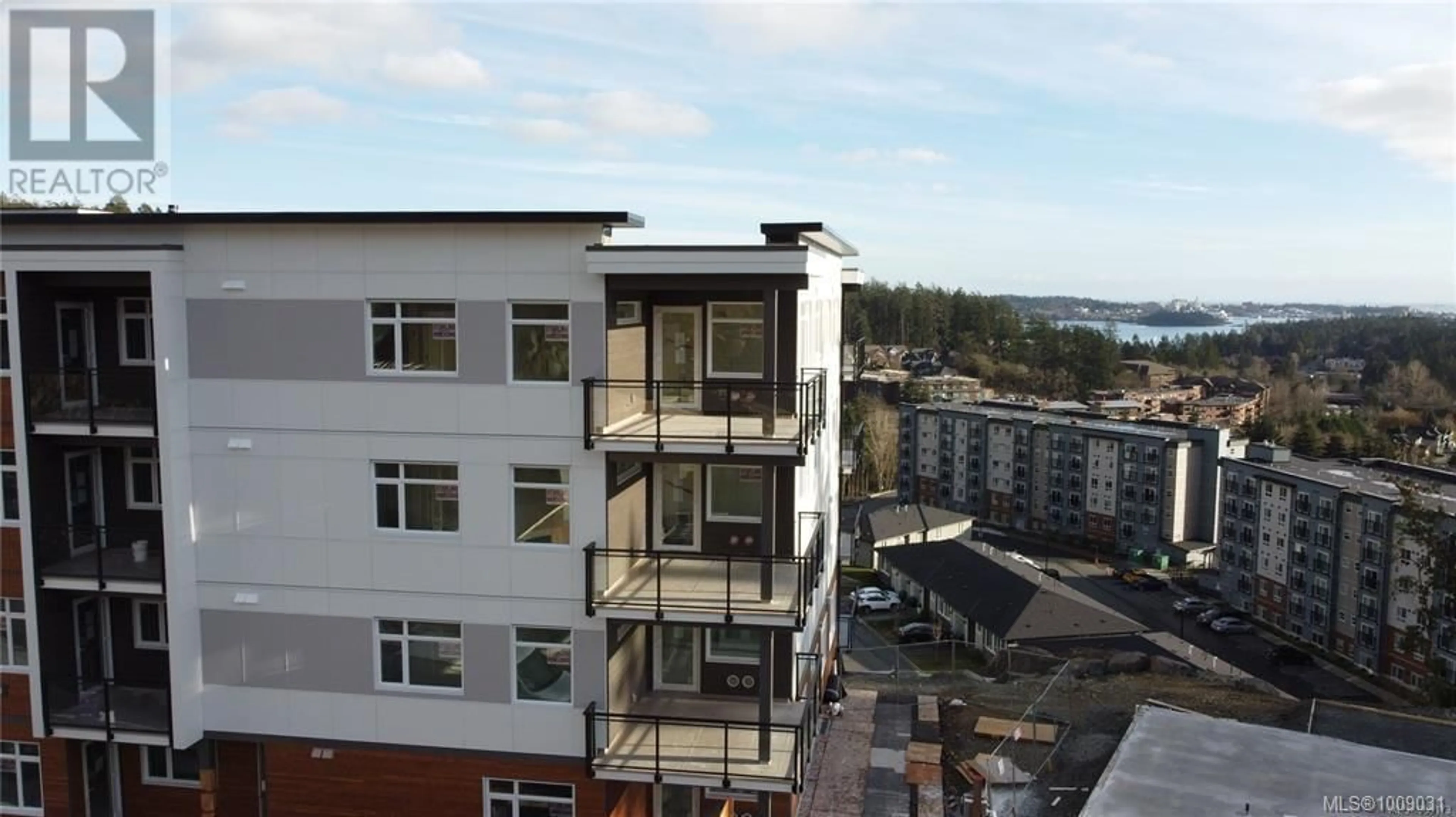 A pic from outside/outdoor area/front of a property/back of a property/a pic from drone, city buildings view from balcony for 101 - 2000 WEST PARK LANE, View Royal British Columbia V9B3R7