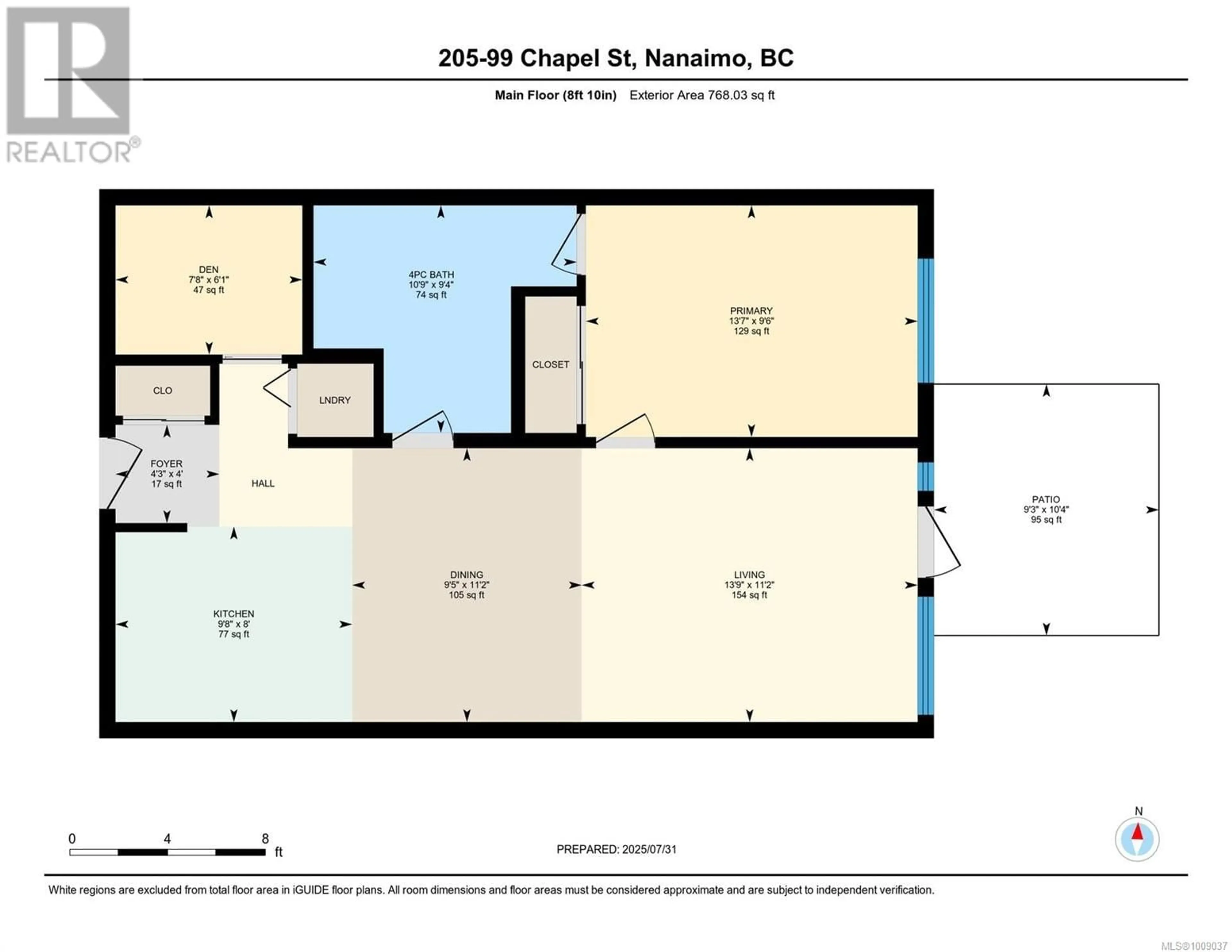 Floor plan for 205 - 99 CHAPEL STREET, Nanaimo British Columbia V9R5H3
