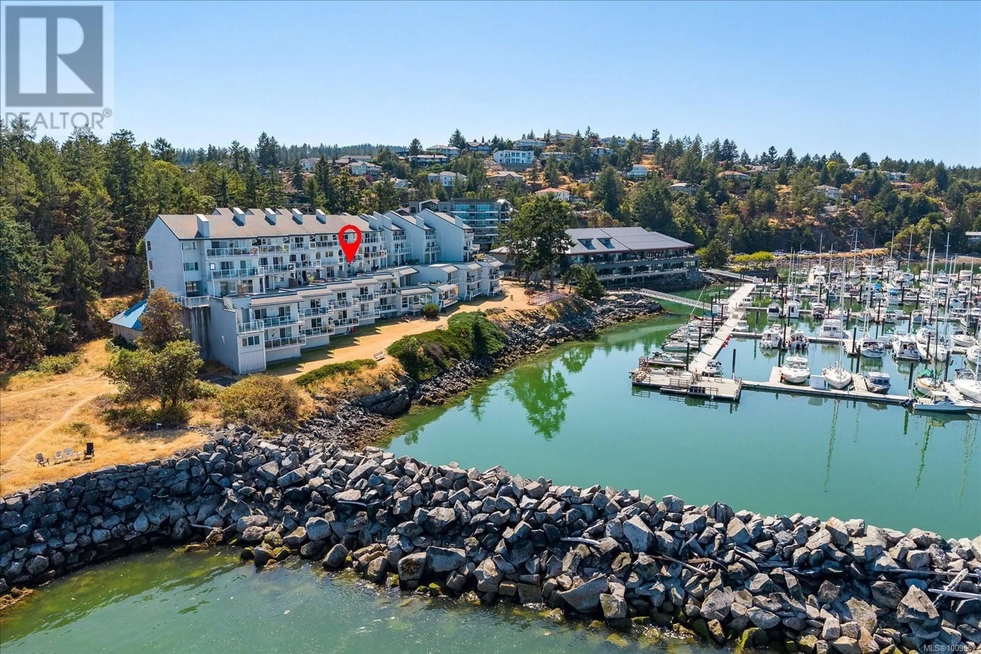 A pic from outside/outdoor area/front of a property/back of a property/a pic from drone, water/lake/river/ocean view for 307 - 3555 OUTRIGGER ROAD, Nanoose Bay British Columbia V9P9K1
