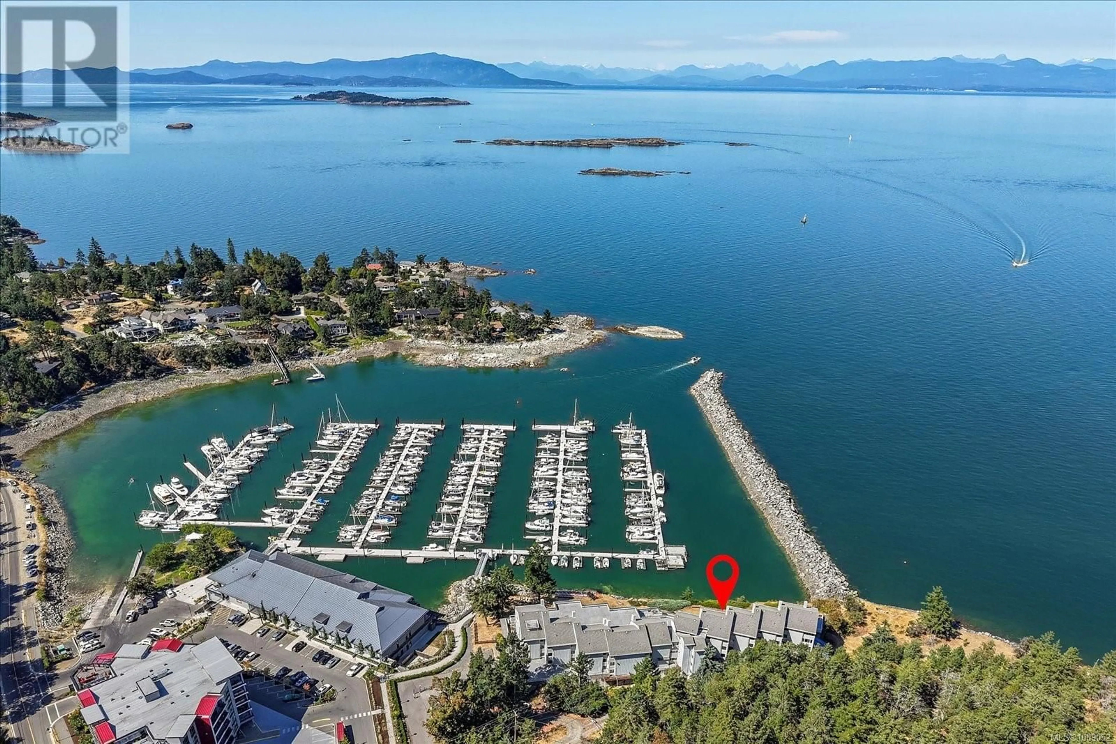 A pic from outside/outdoor area/front of a property/back of a property/a pic from drone, water/lake/river/ocean view for 307 - 3555 OUTRIGGER ROAD, Nanoose Bay British Columbia V9P9K1