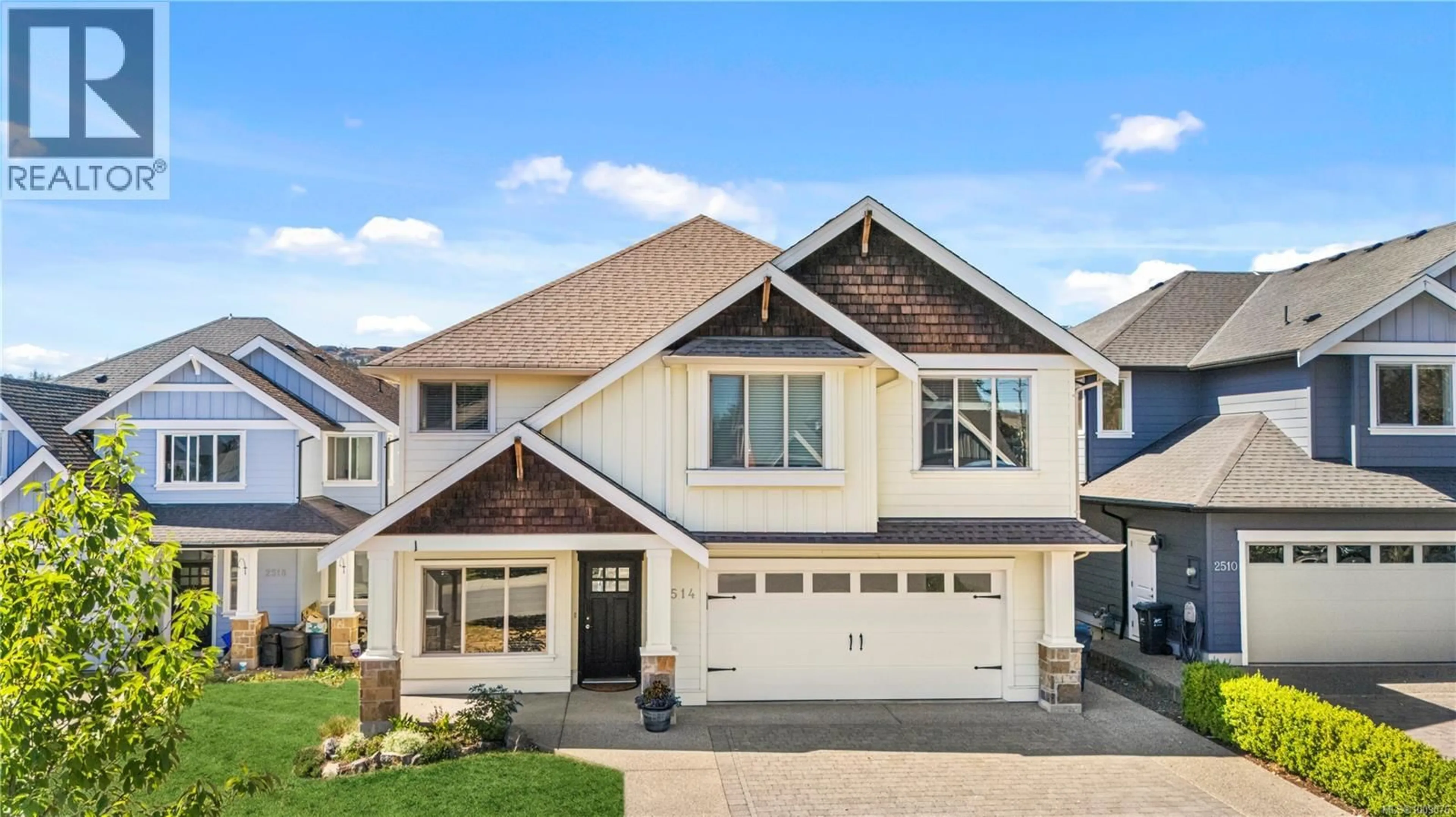 Home with vinyl exterior material, street for 2514 PROSPECTOR WAY, Langford British Columbia V9B0M3