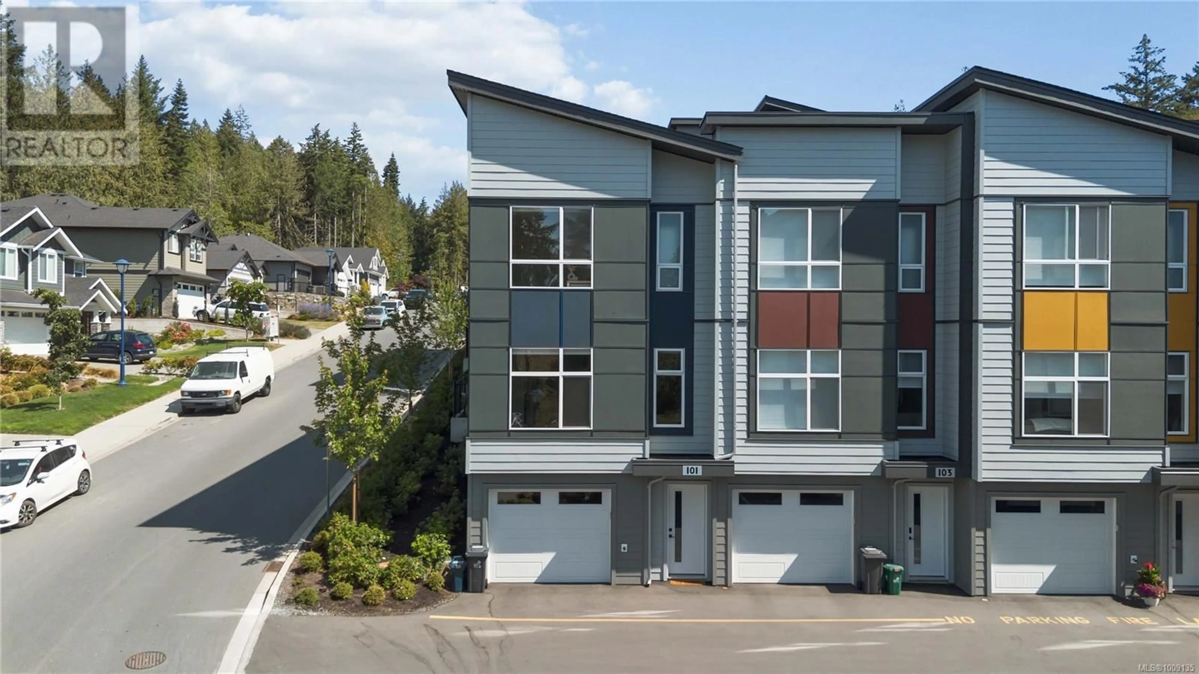 A pic from outside/outdoor area/front of a property/back of a property/a pic from drone, street for 101 - 2120 TRIANGLE TRAIL, Langford British Columbia V9C0R2