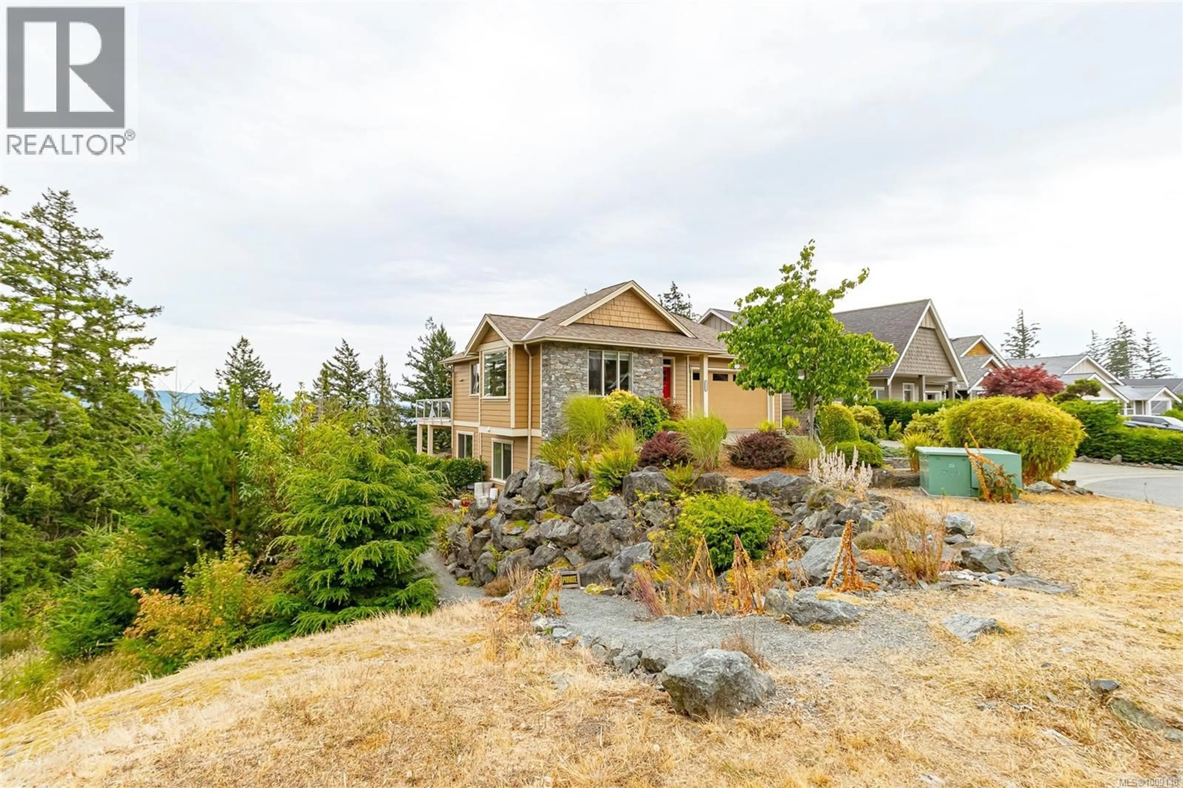 A pic from outside/outdoor area/front of a property/back of a property/a pic from drone, water/lake/river/ocean view for 6963 BENTLEY PLACE, Sooke British Columbia V9Z1M4