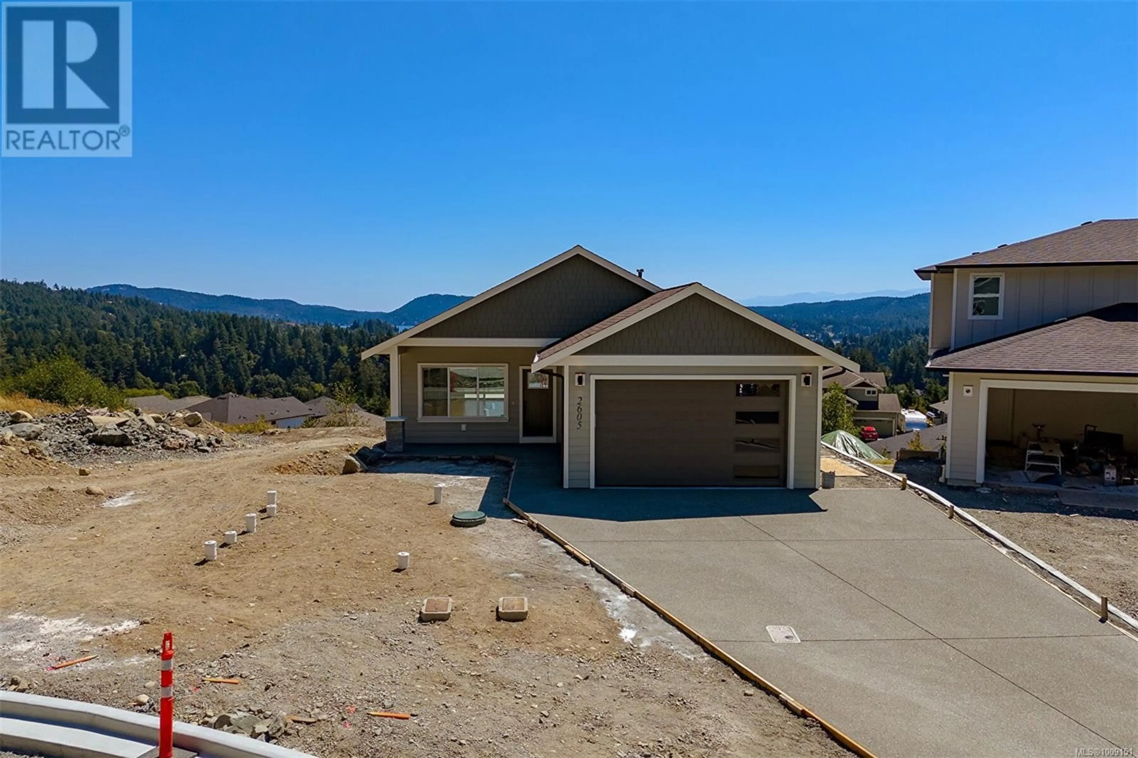 A pic from outside/outdoor area/front of a property/back of a property/a pic from drone, mountain view for 2605 NICKSON WAY, Sooke British Columbia V9Z1P8