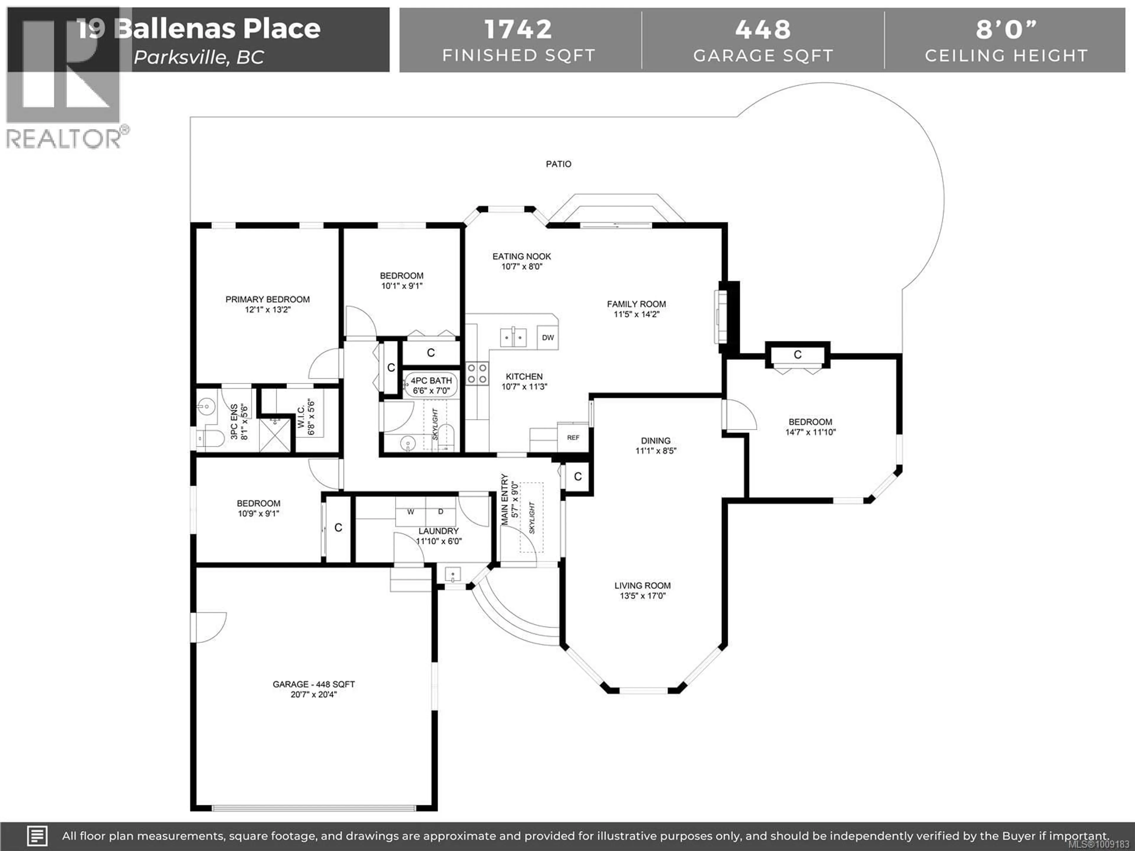 Floor plan for 19 BALLENAS PLACE, Parksville British Columbia V9P1G3