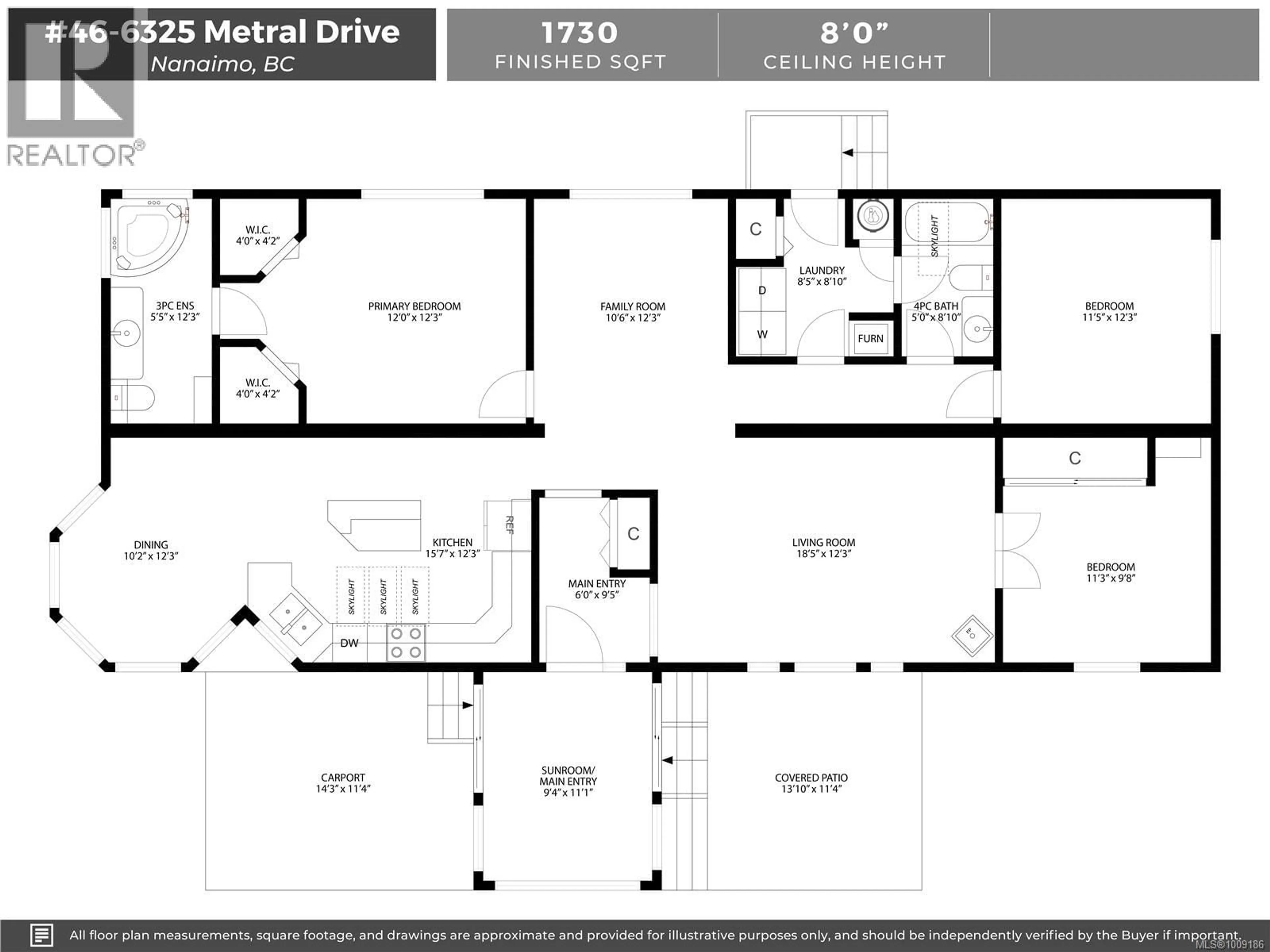 Floor plan for 46 - 6325 METRAL DRIVE, Nanaimo British Columbia V9T6P9