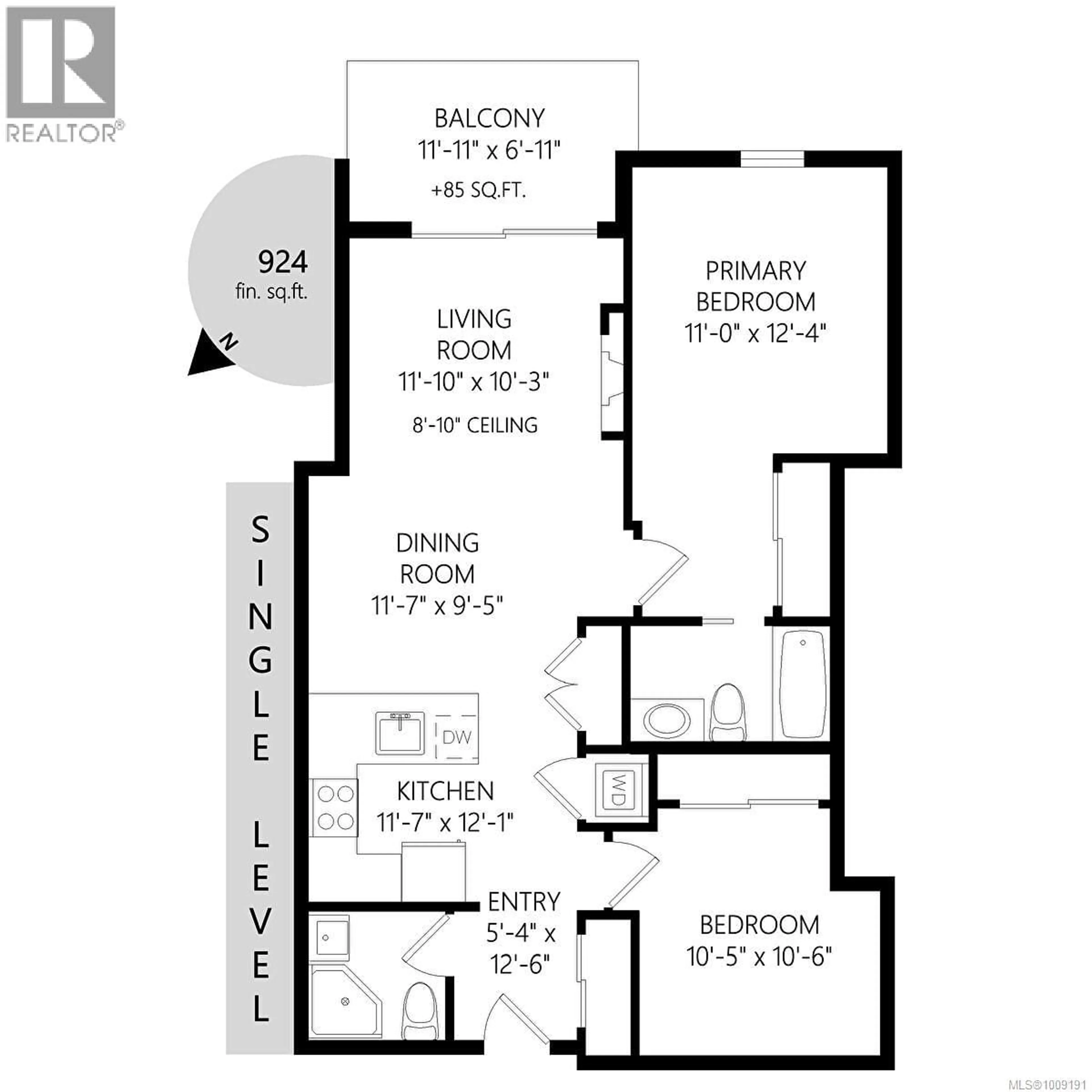 Floor plan for 204 - 2580 PENRHYN STREET, Saanich British Columbia V8N1G3