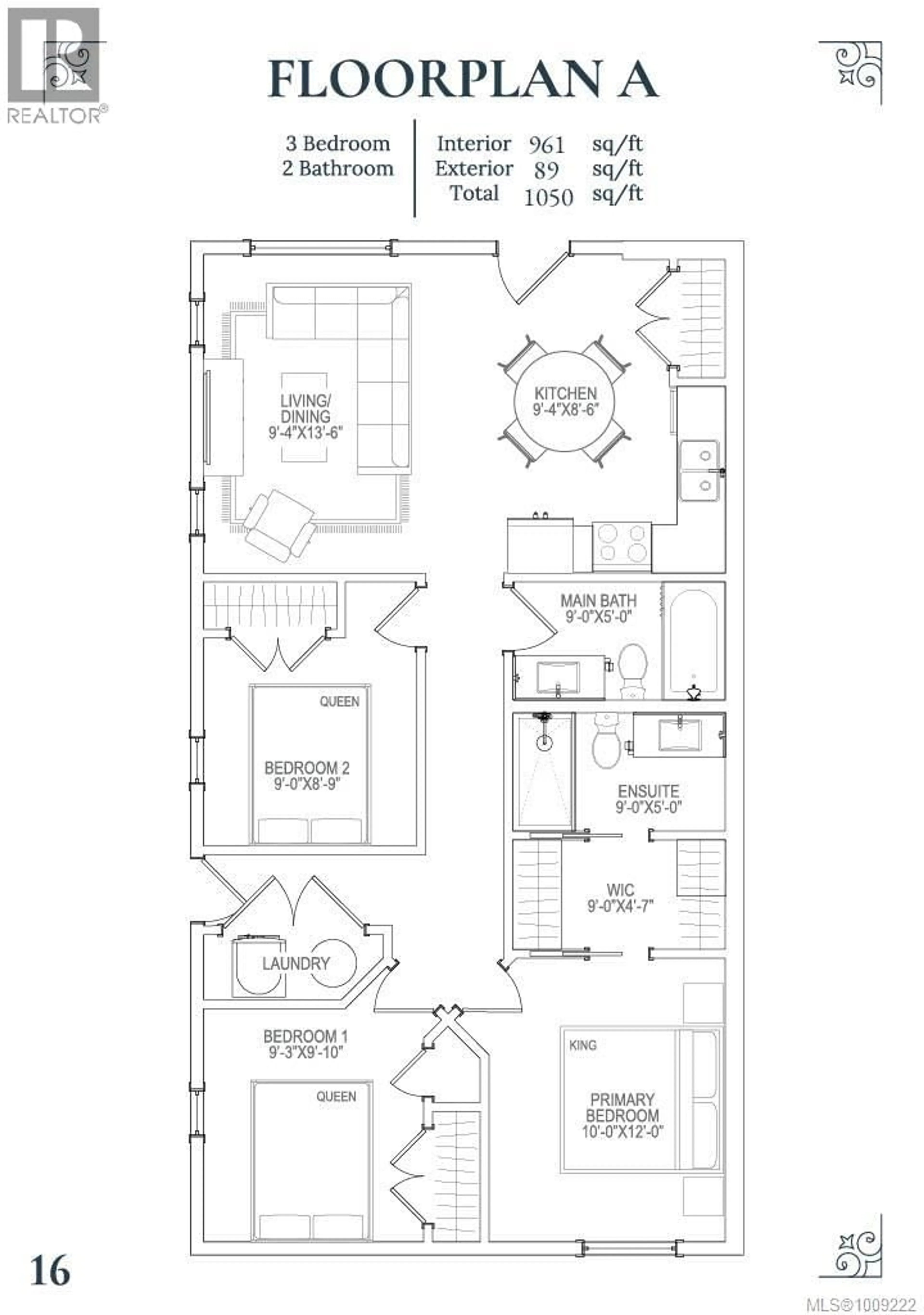 Floor plan for 1 - 1789 EMERSON STREET, Victoria British Columbia V8R2C2