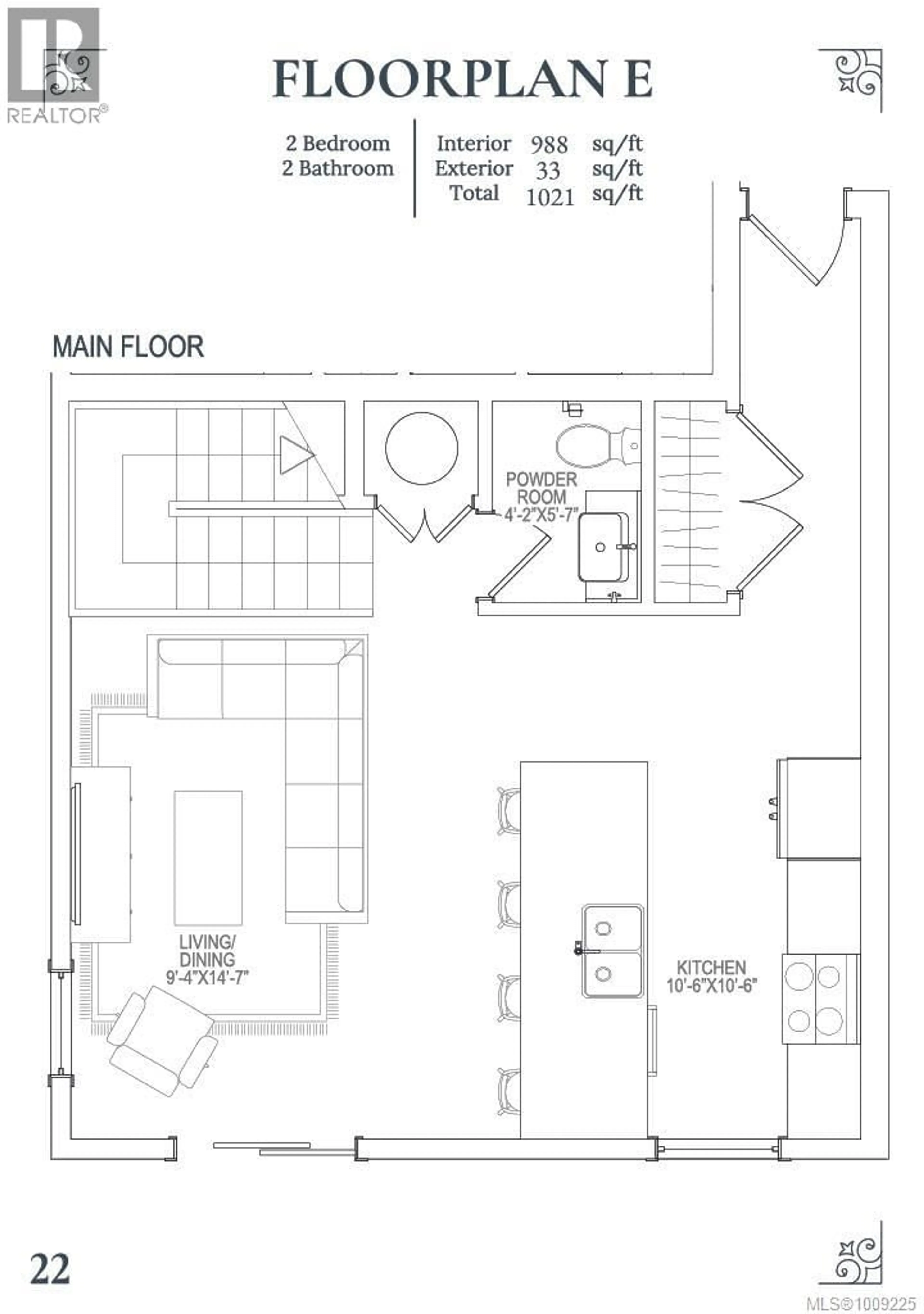 Floor plan for 5 - 1789 EMERSON STREET, Victoria British Columbia V8R2C2
