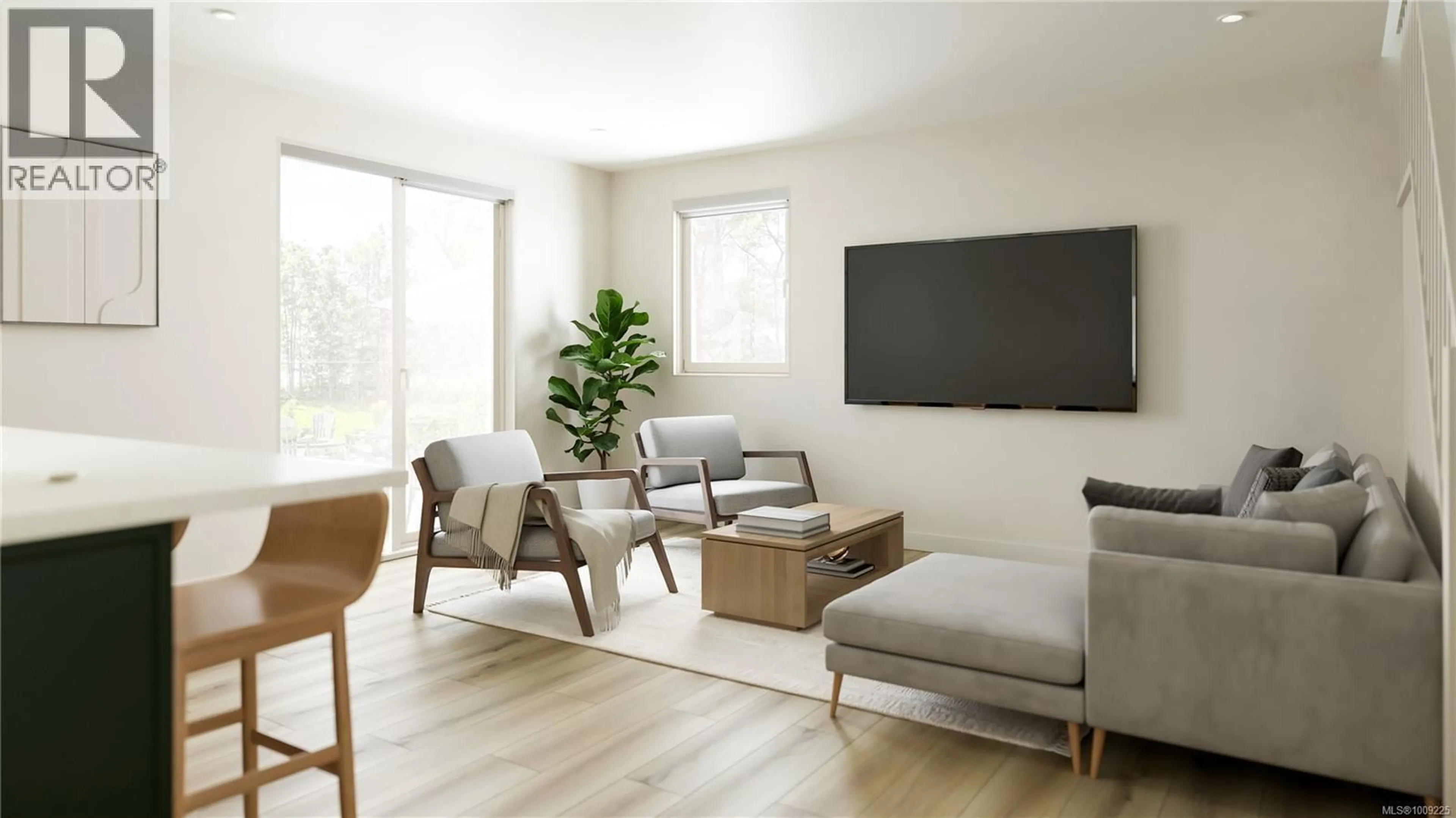 Living room with furniture, wood/laminate floor for 5 - 1789 EMERSON STREET, Victoria British Columbia V8R2C2