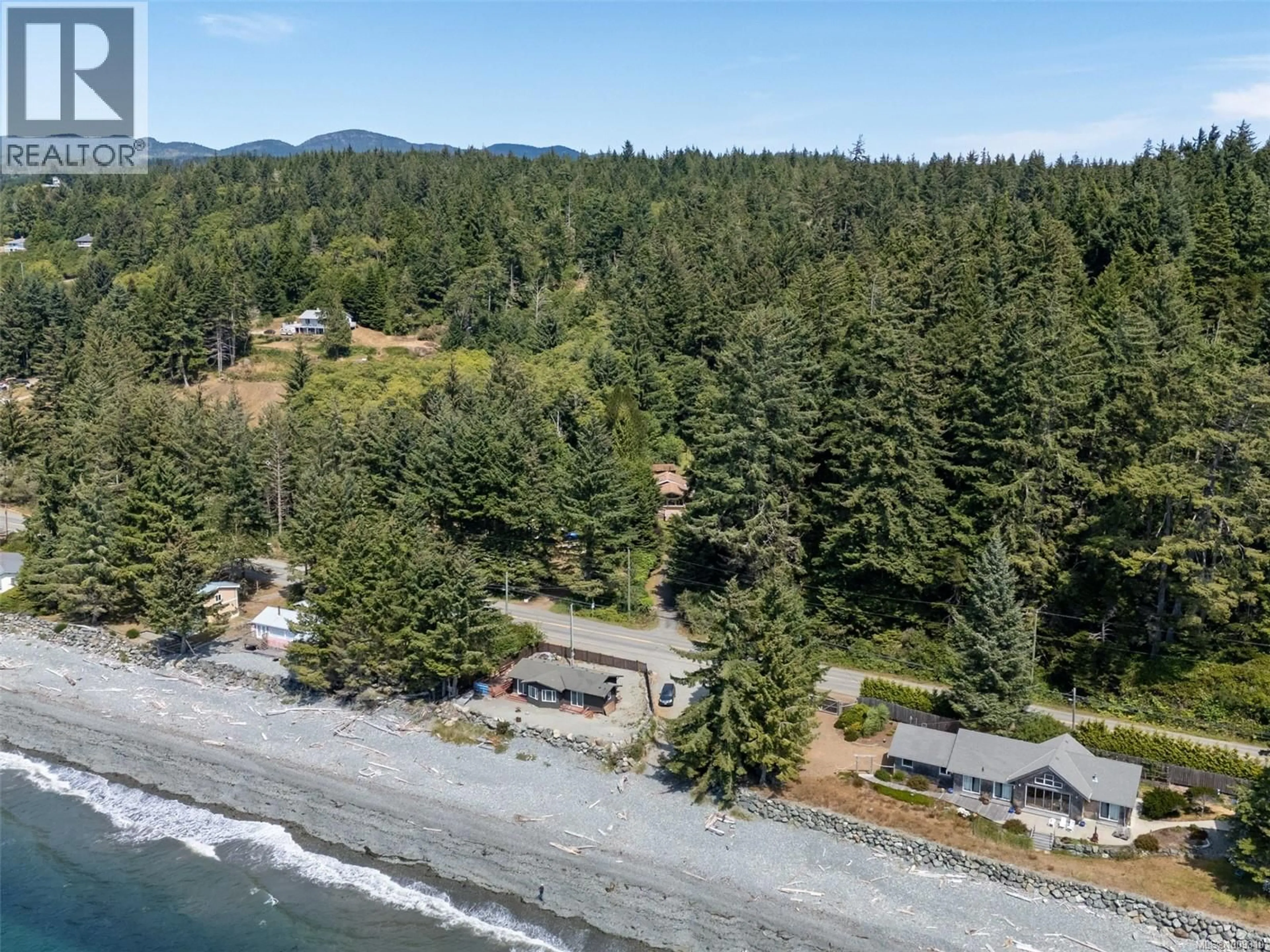 A pic from outside/outdoor area/front of a property/back of a property/a pic from drone, water/lake/river/ocean view for 8646 WEST COAST ROAD, Sooke British Columbia V9Z1H2