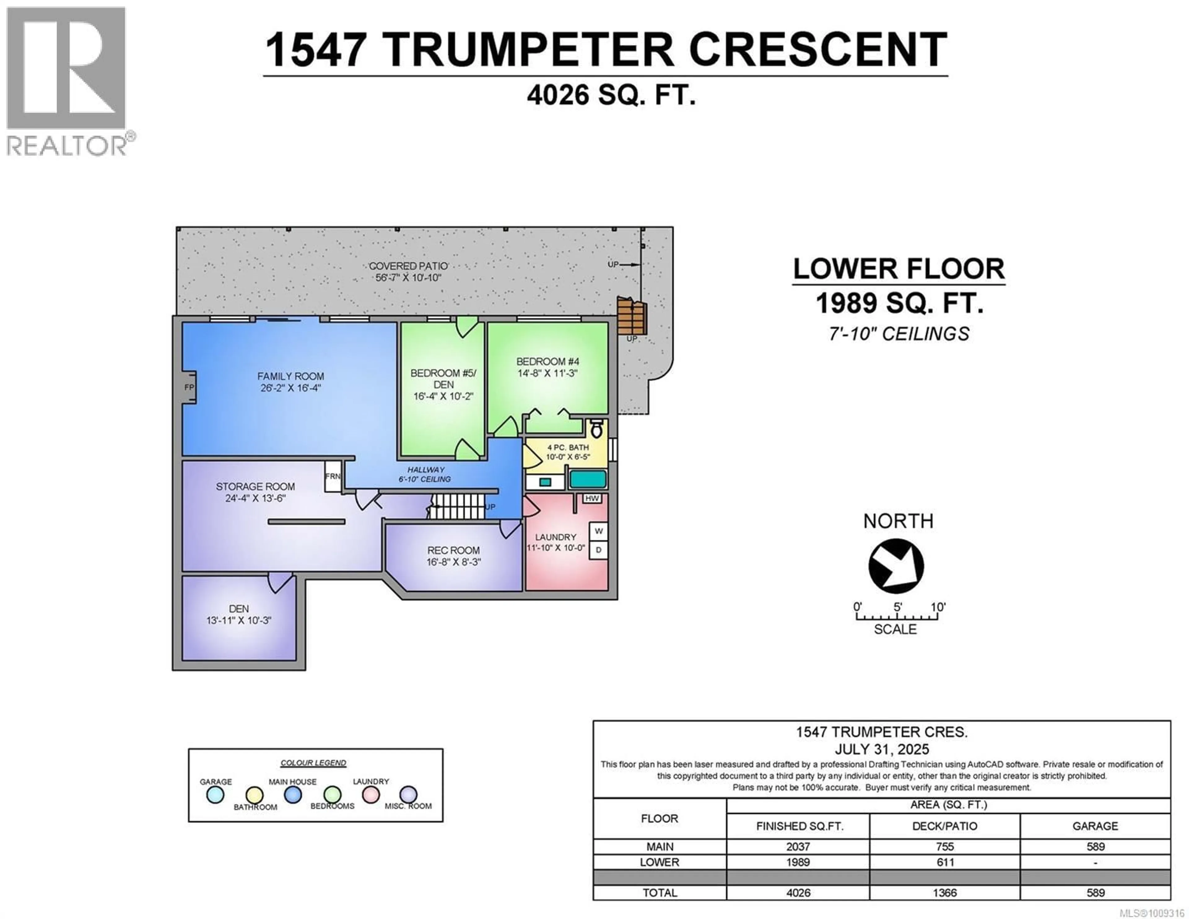 Floor plan for 1547 TRUMPETER CRESCENT, Courtenay British Columbia V9N8W6