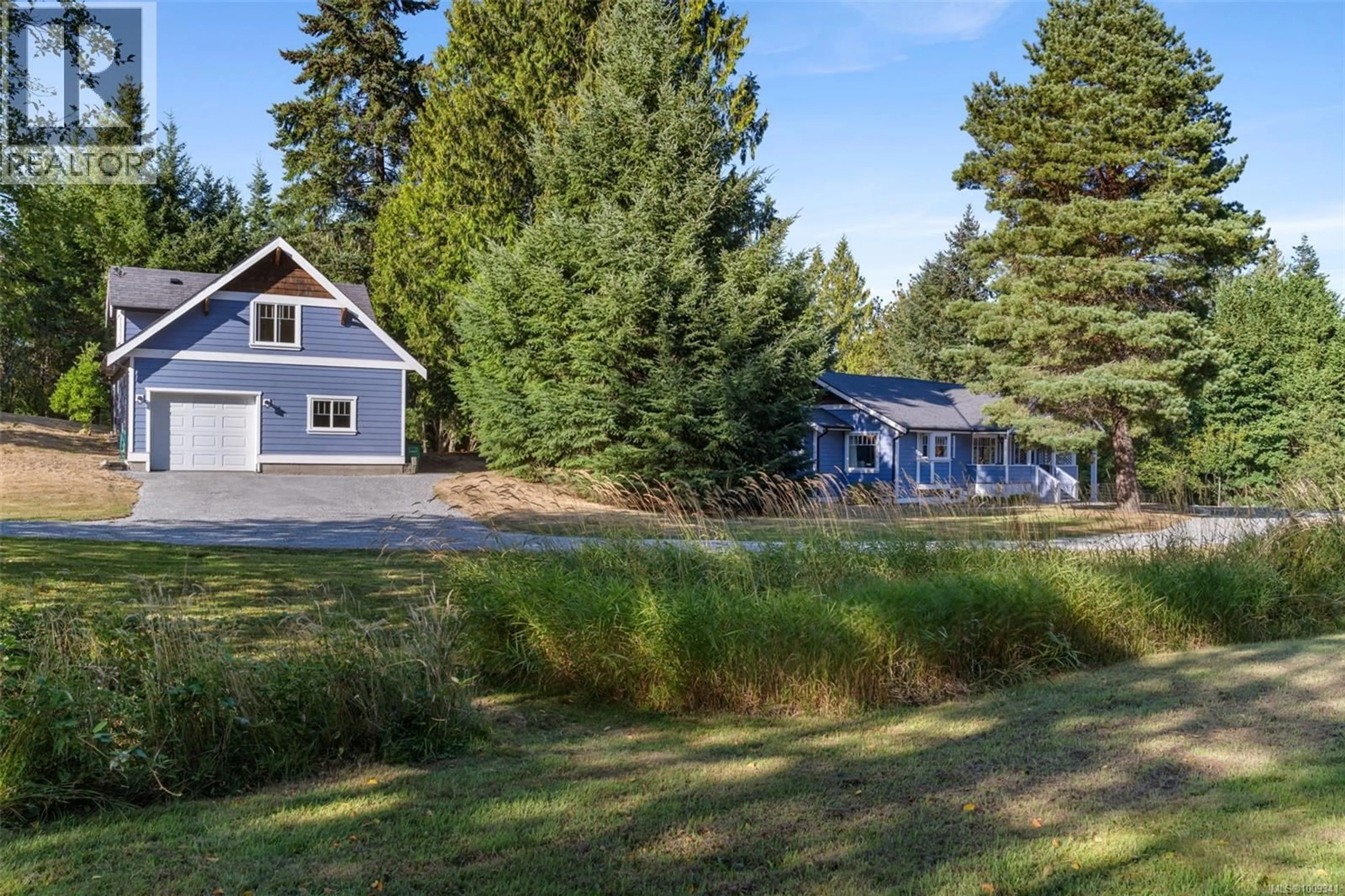 A pic from outside/outdoor area/front of a property/back of a property/a pic from drone, water/lake/river/ocean view for 2715 COUNTRYSIDE PLACE, Shawnigan Lake British Columbia V0R2W2