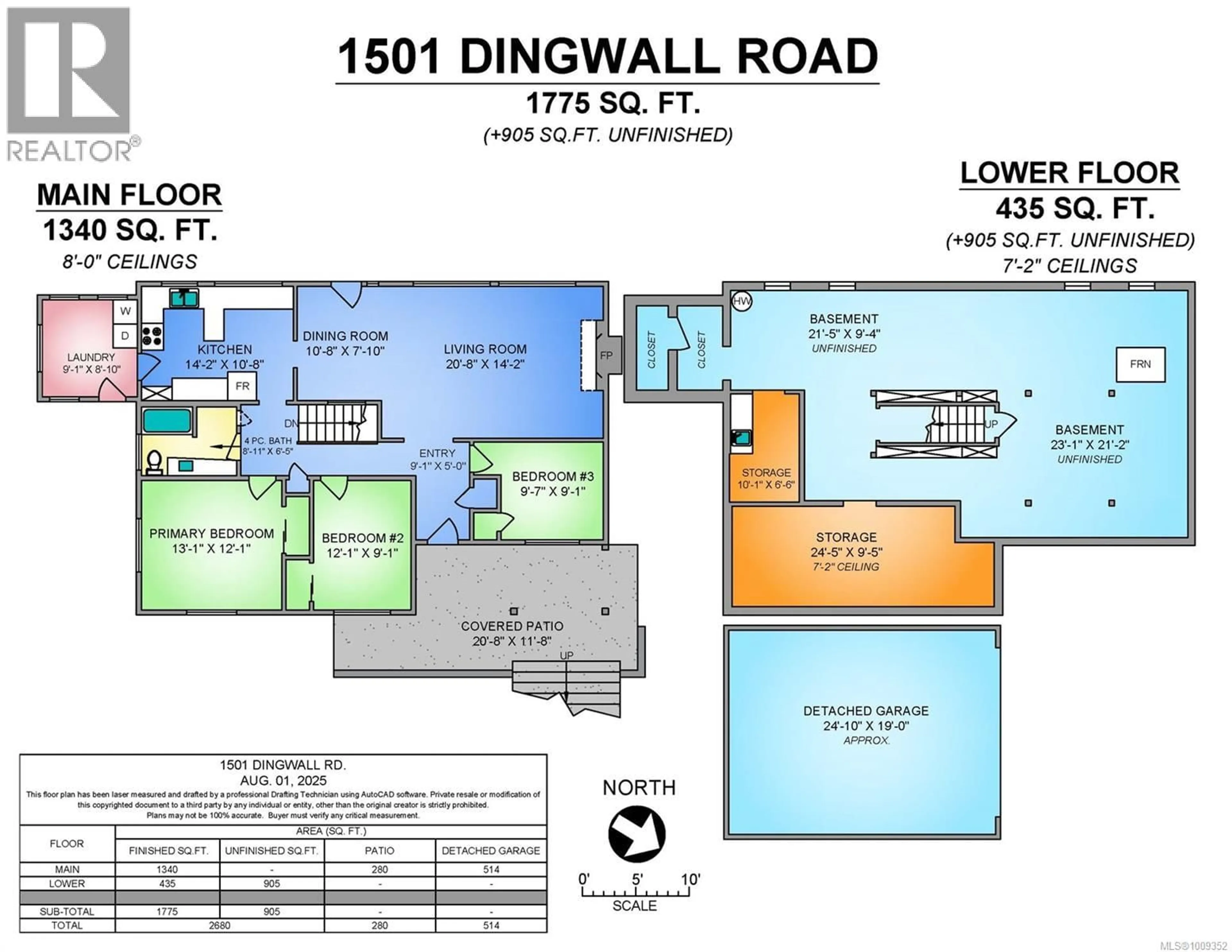Floor plan for 1501 DINGWALL ROAD, Courtenay British Columbia V9N3S5