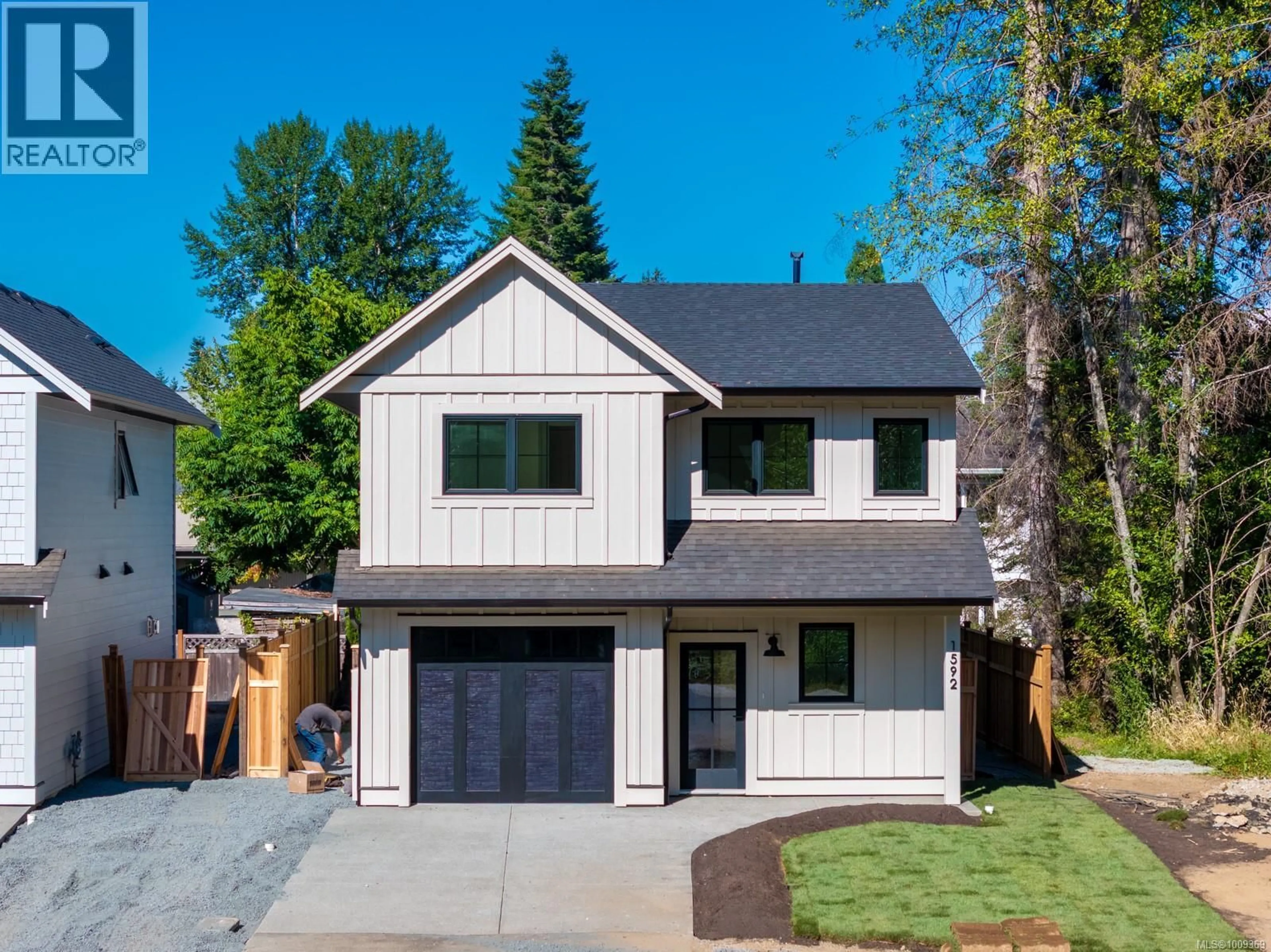 Home with brick exterior material, street for 1592 LARSEN ROAD, Courtenay British Columbia V9N8Y9