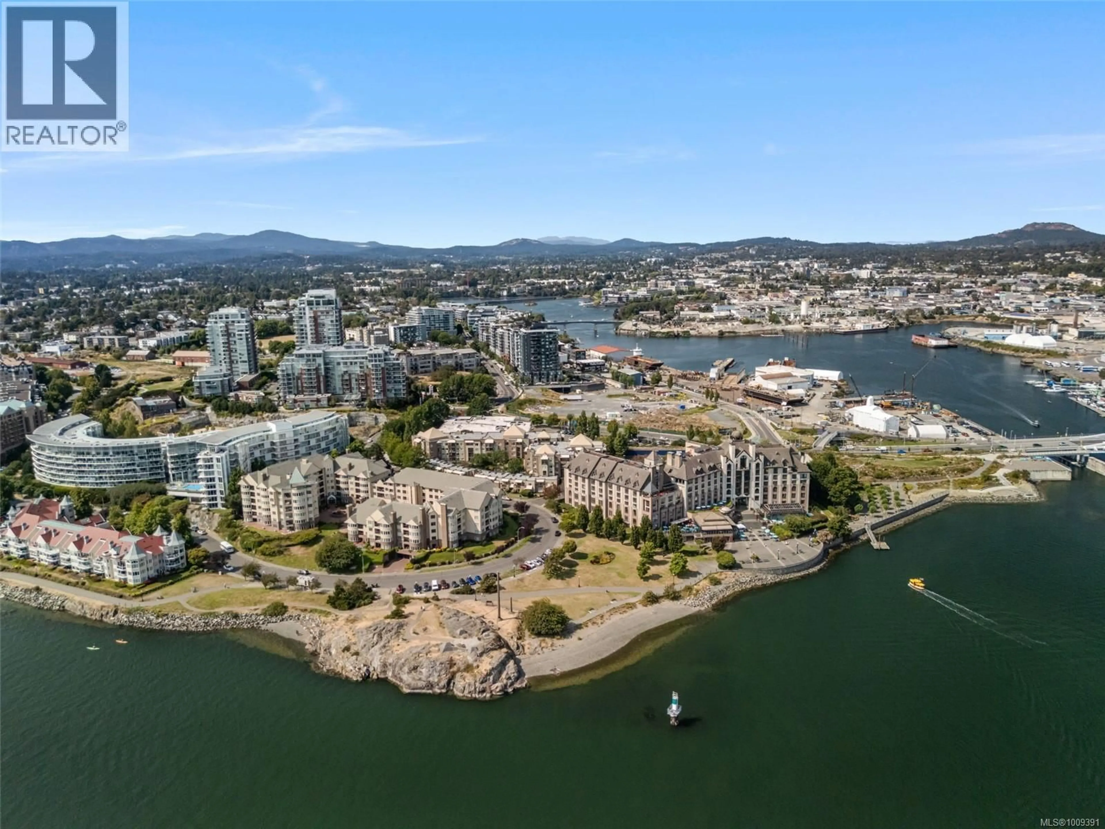 A pic from outside/outdoor area/front of a property/back of a property/a pic from drone, water/lake/river/ocean view for 111 - 27 SONGHEES ROAD, Victoria British Columbia V9A7M6